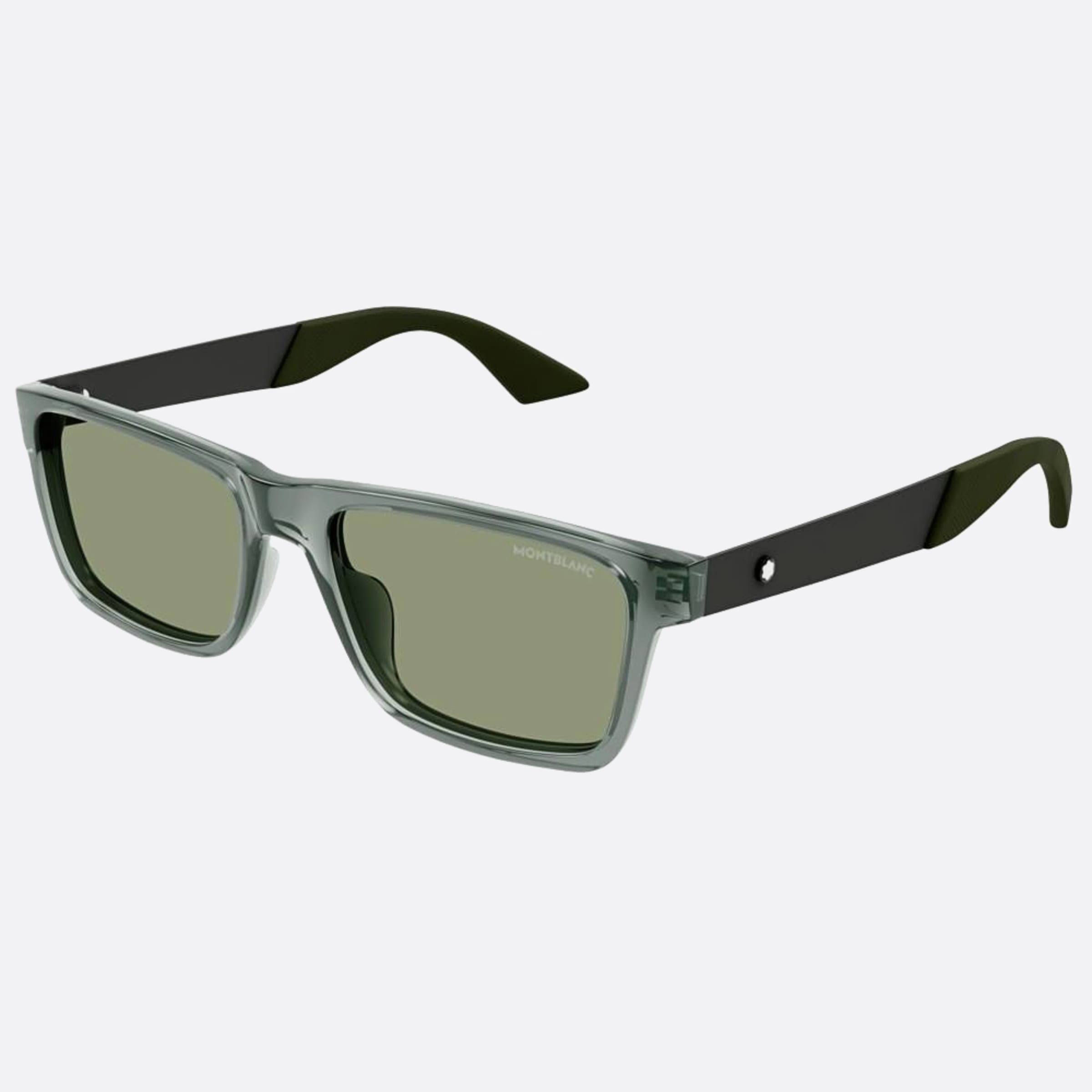 Montblanc 54mm Grey Squared Men Sunglasses - Side View