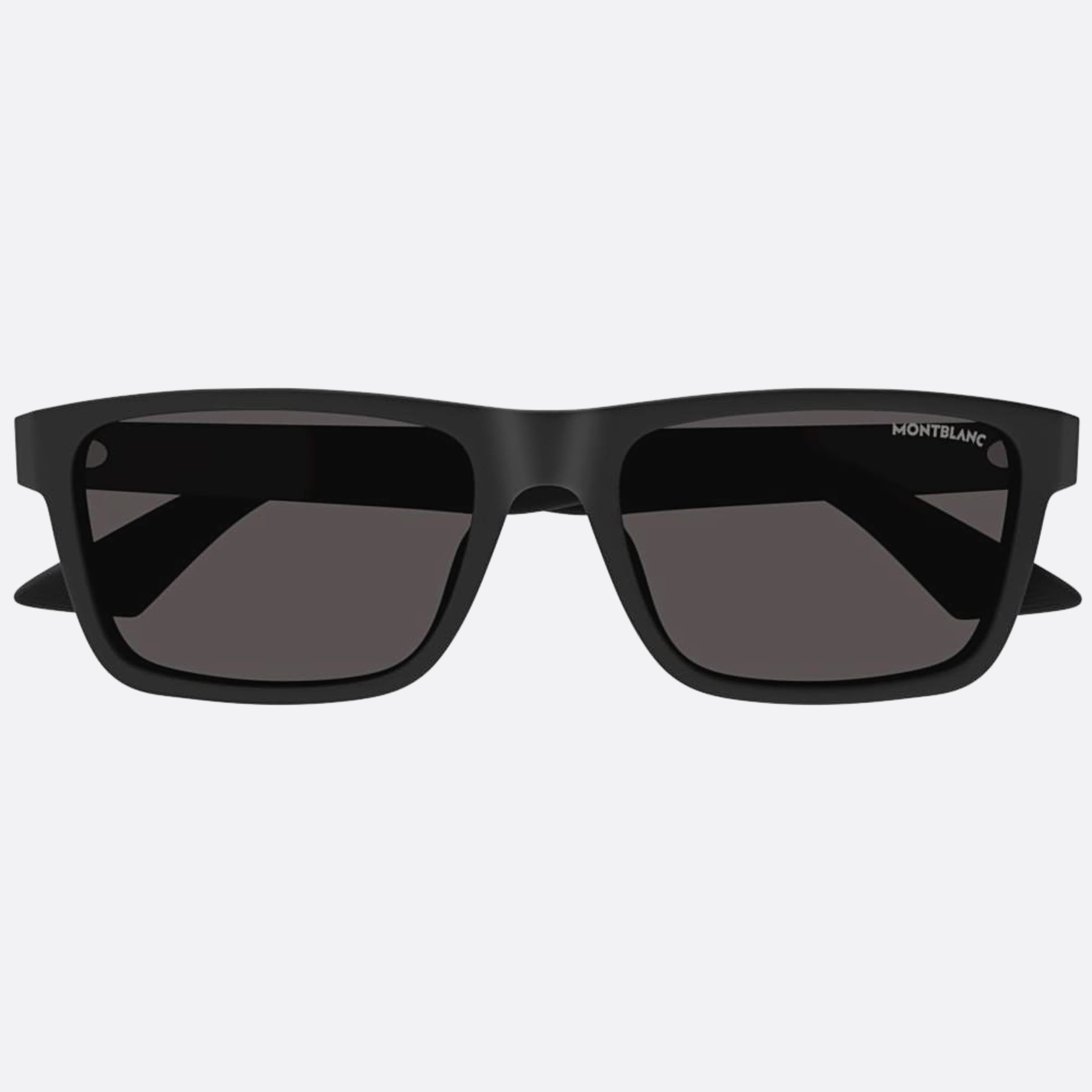Montblanc 56mm Black Squared Man Sunglasses - Main View