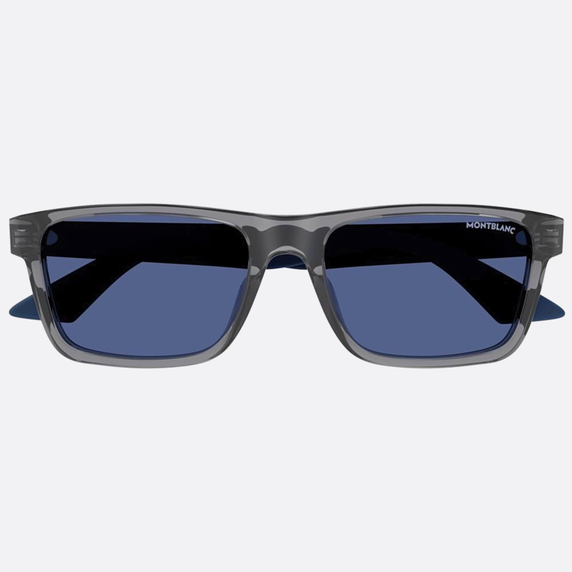 Montblanc 56mm Grey Squared Man Sunglasses - Main View