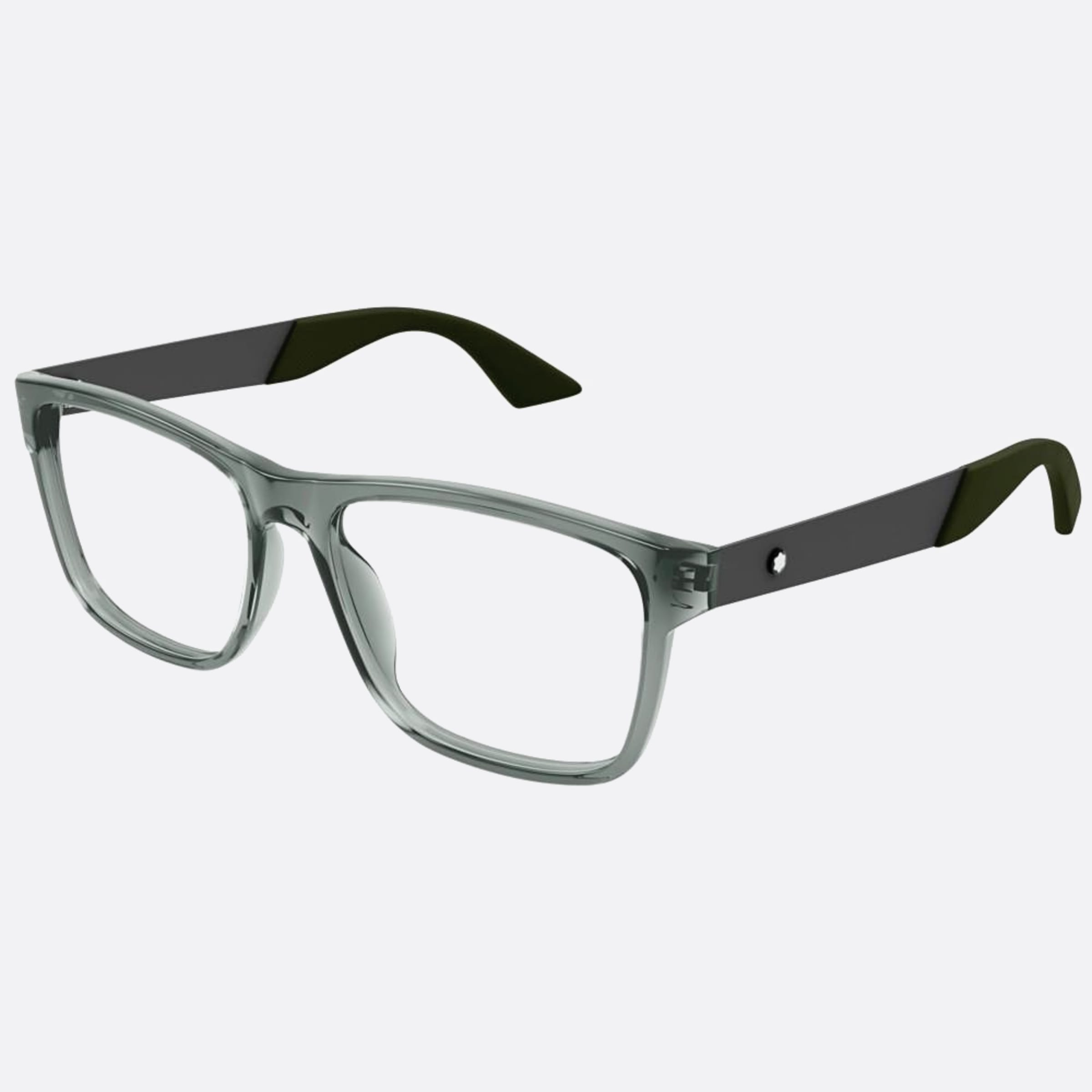 Montblanc 56mm Grey Squared Man Eyeglasses - Side View