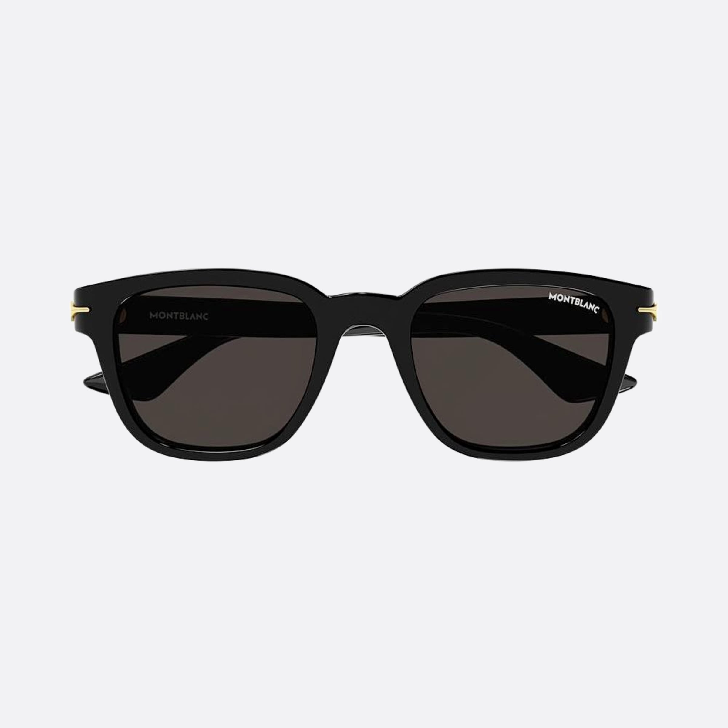 Montblanc 53mm Black Squared Man Sunglasses - Main View