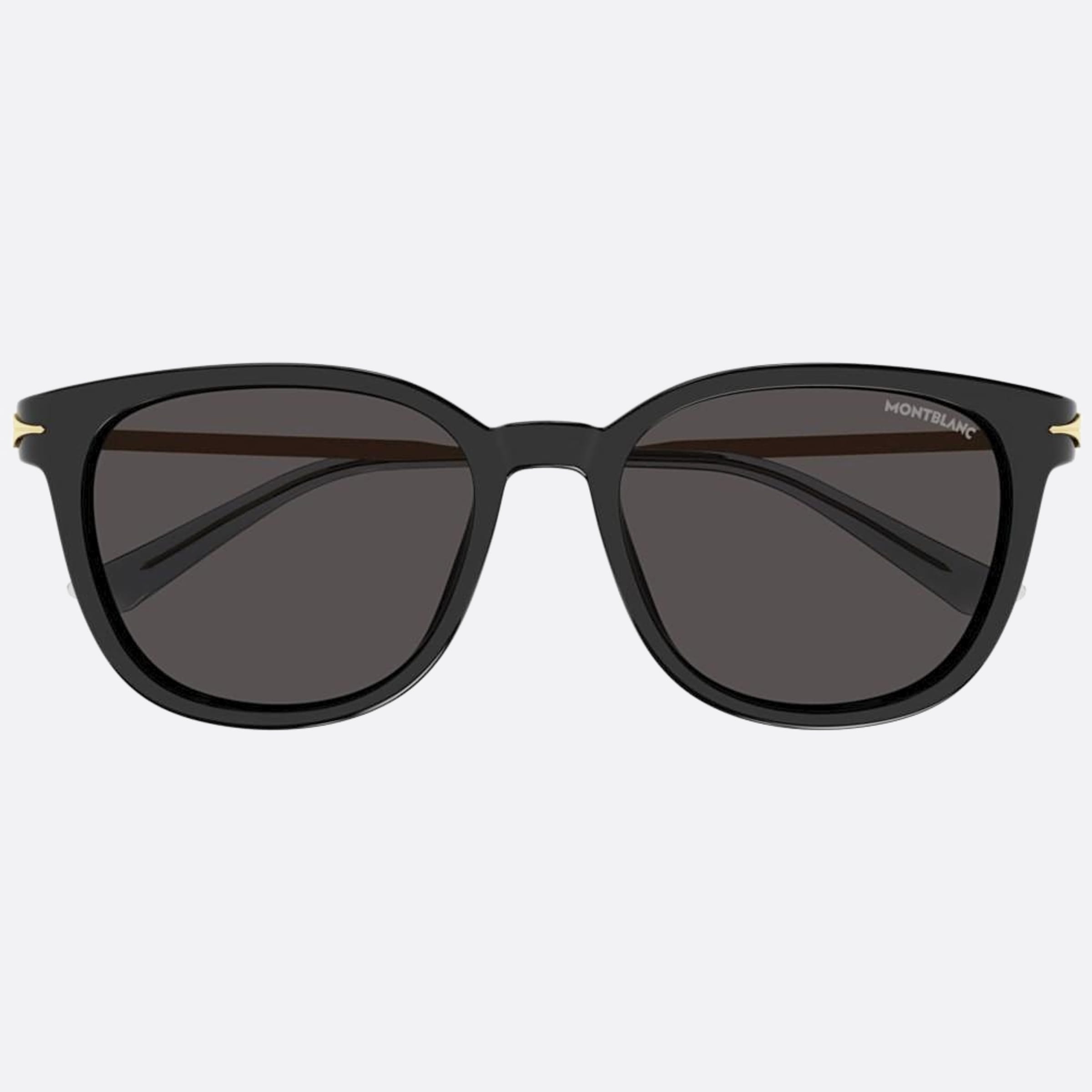 Montblanc 55mm Mb0304sa Black Squared Men Sunglasses - Main View