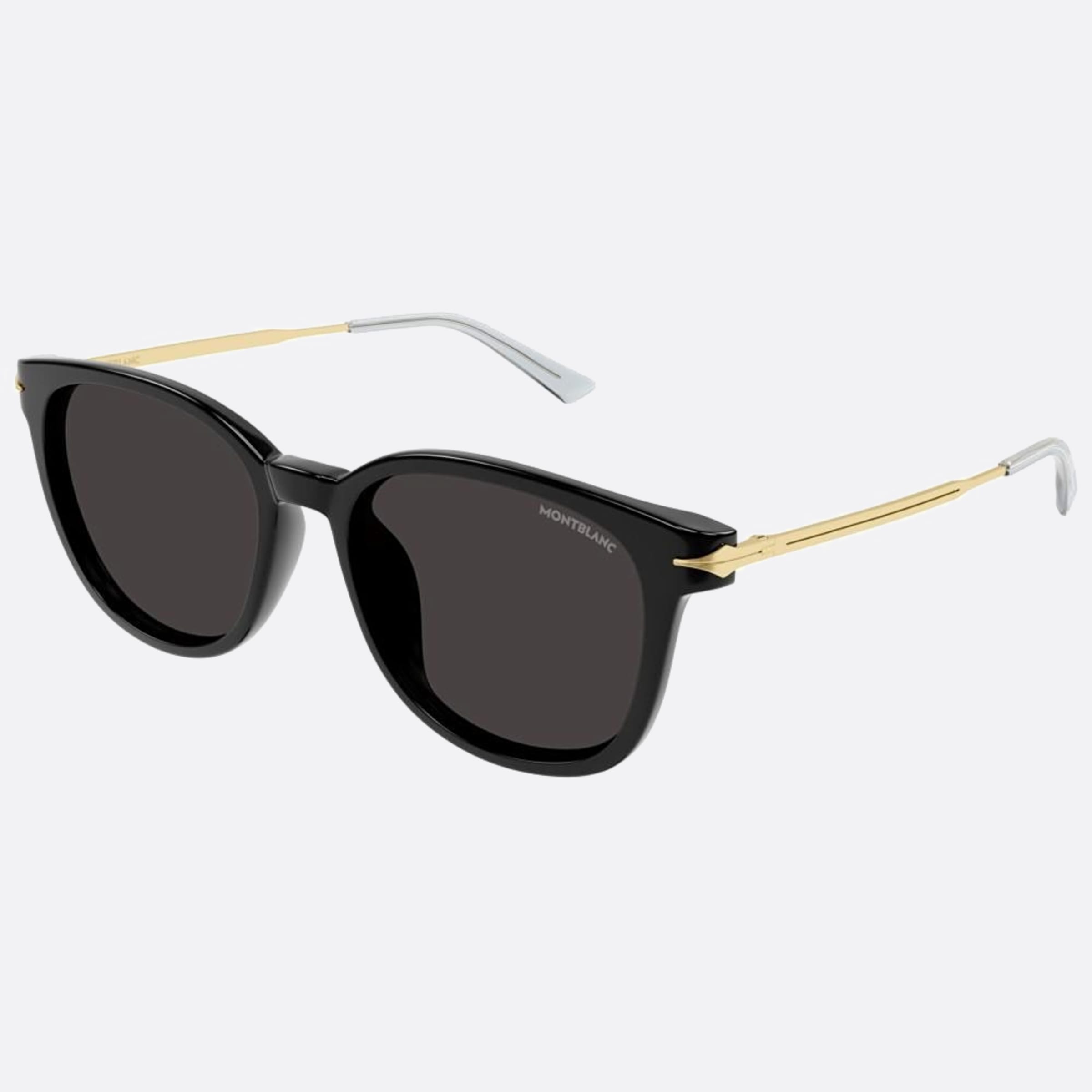 Montblanc 55mm Mb0304sa Black Squared Men Sunglasses - Side View