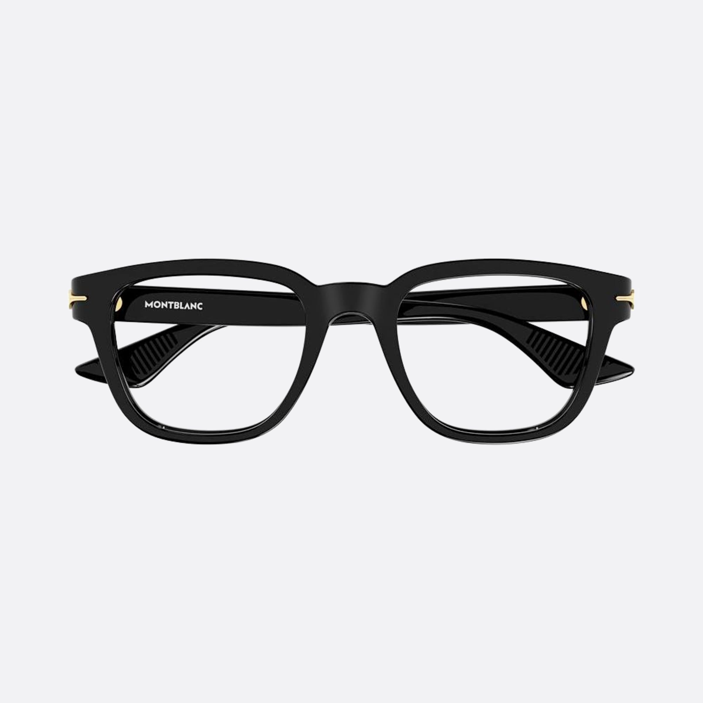 Montblanc 53mm Black Squared Man Eyeglasses - Main View