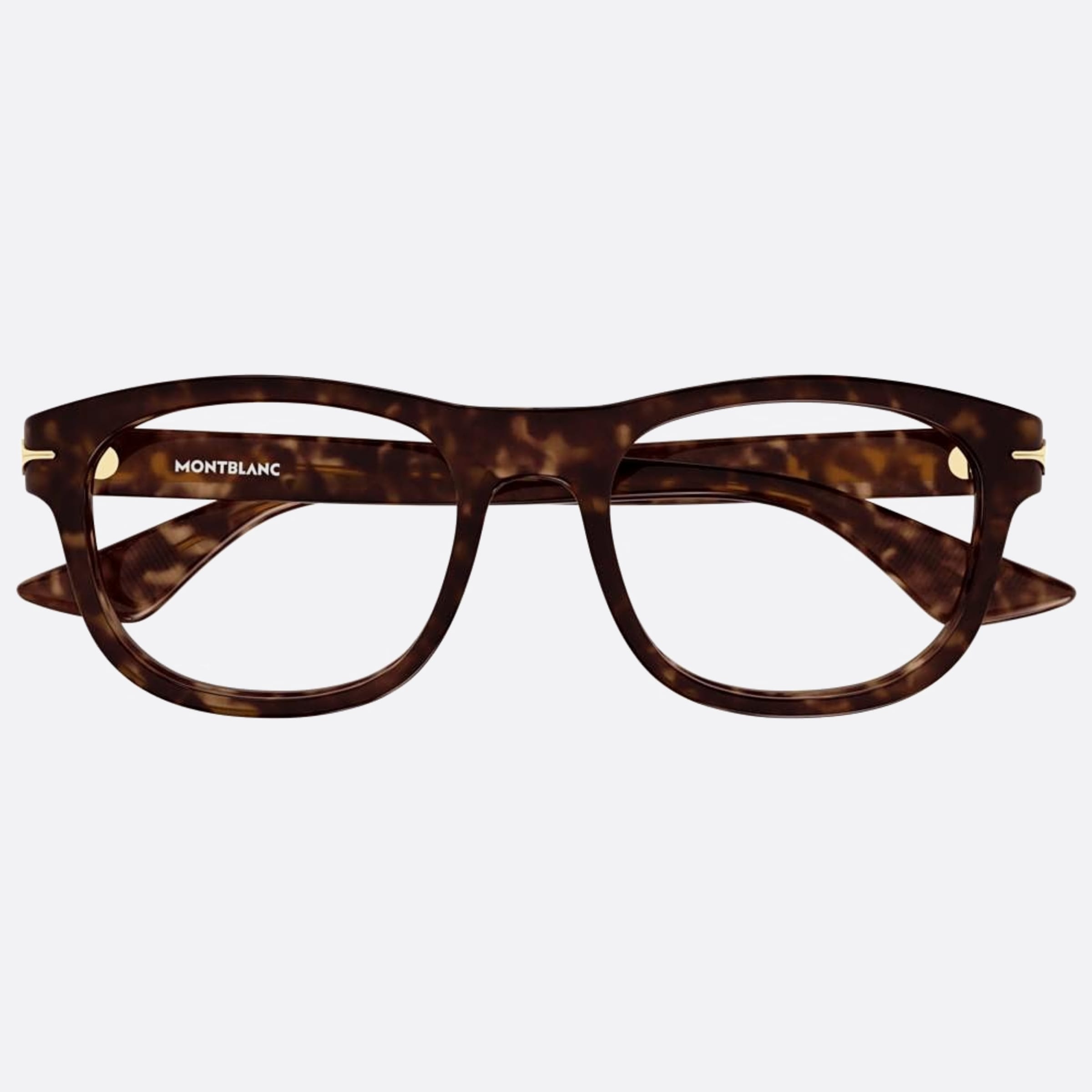 Montblanc 55mm Havana Squared Man Eyeglasses - Main View