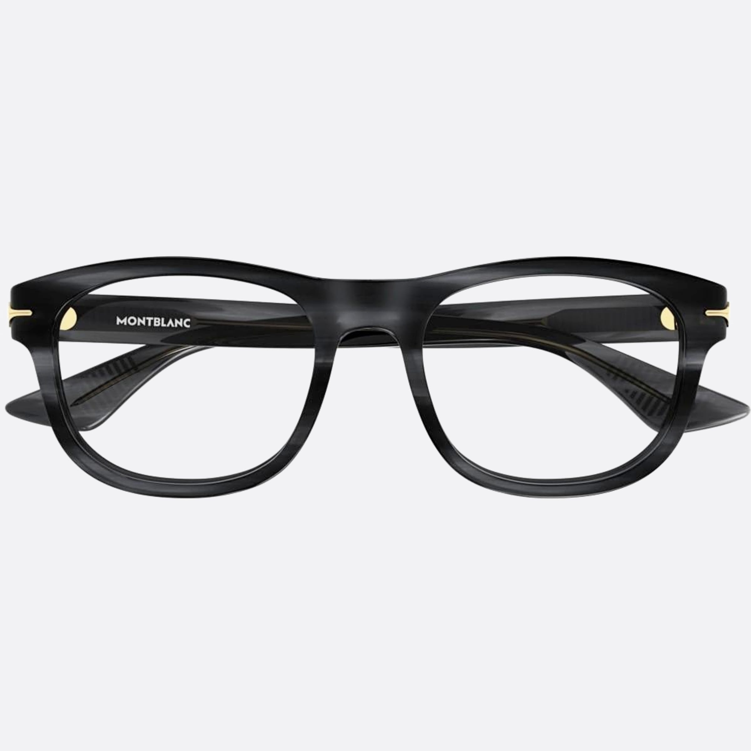 Montblanc 55mm Grey Squared Man Eyeglasses - Main View