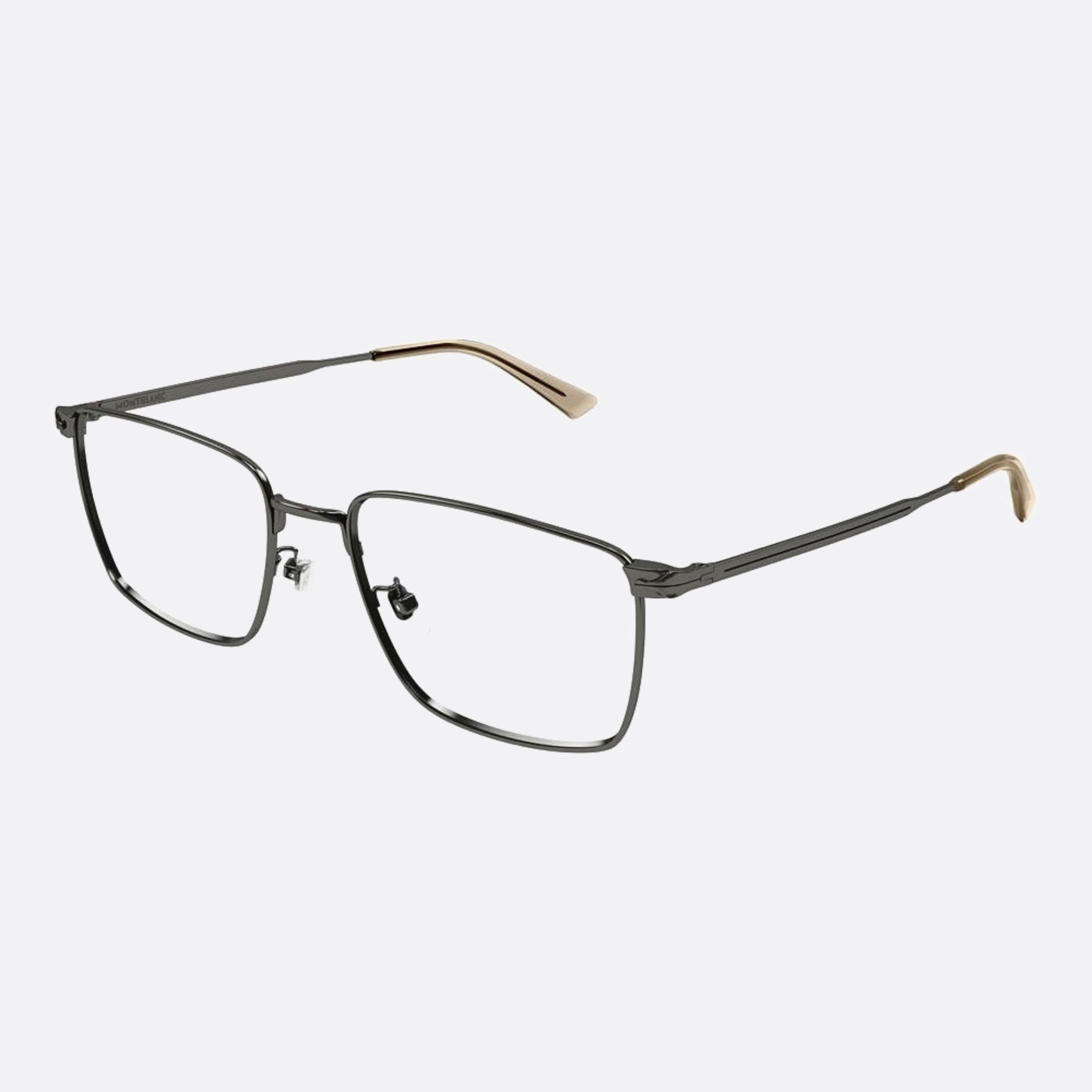Montblanc 54mm Grey Squared Men Eyeglasses - Side View
