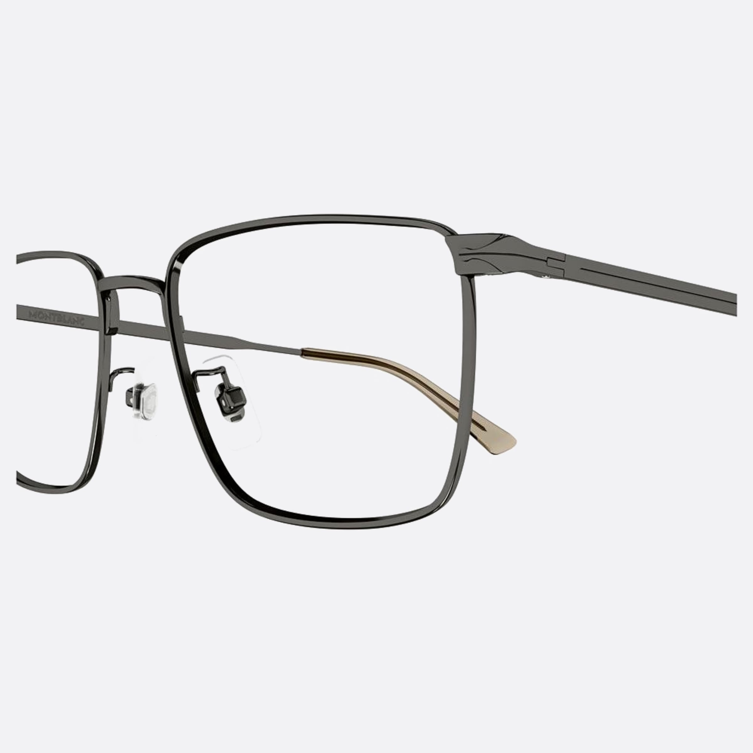 Montblanc 54mm Grey Squared Men Eyeglasses - Detail View