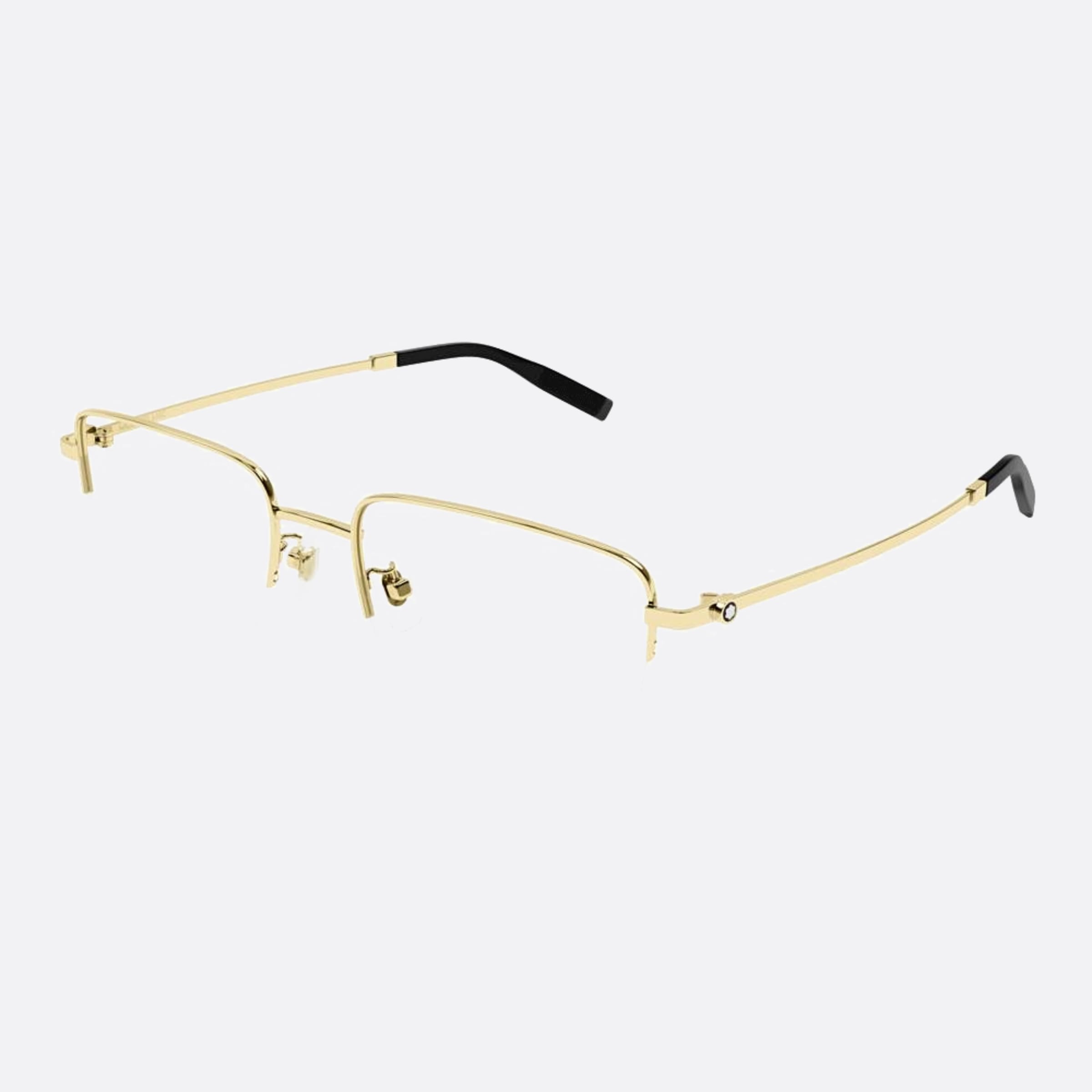 Montblanc 54mm Mb0313oa Gold Squared Men Eyeglasses - Side View