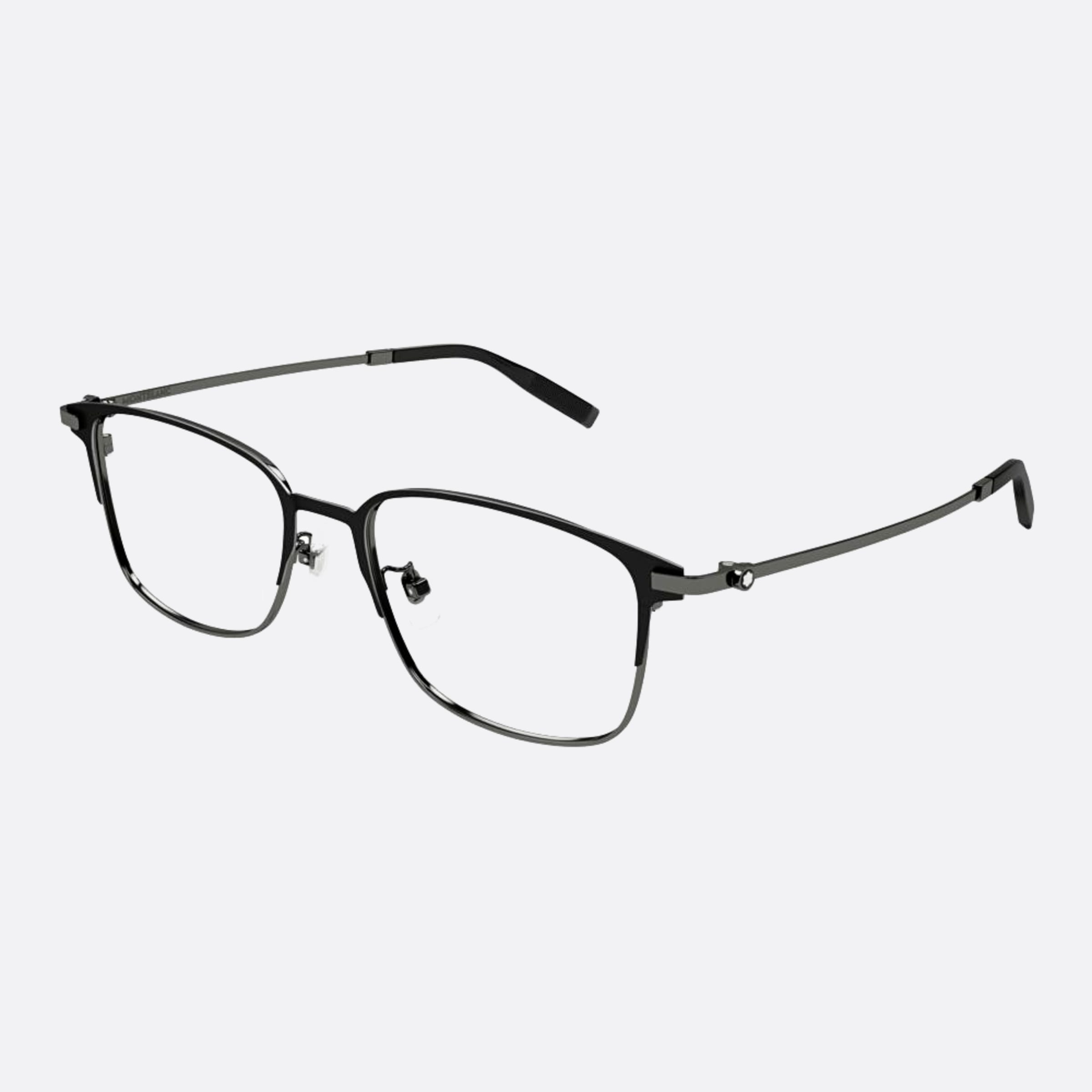 Montblanc 54mm Mb0314oa Black Squared Men Eyeglasses - Side View