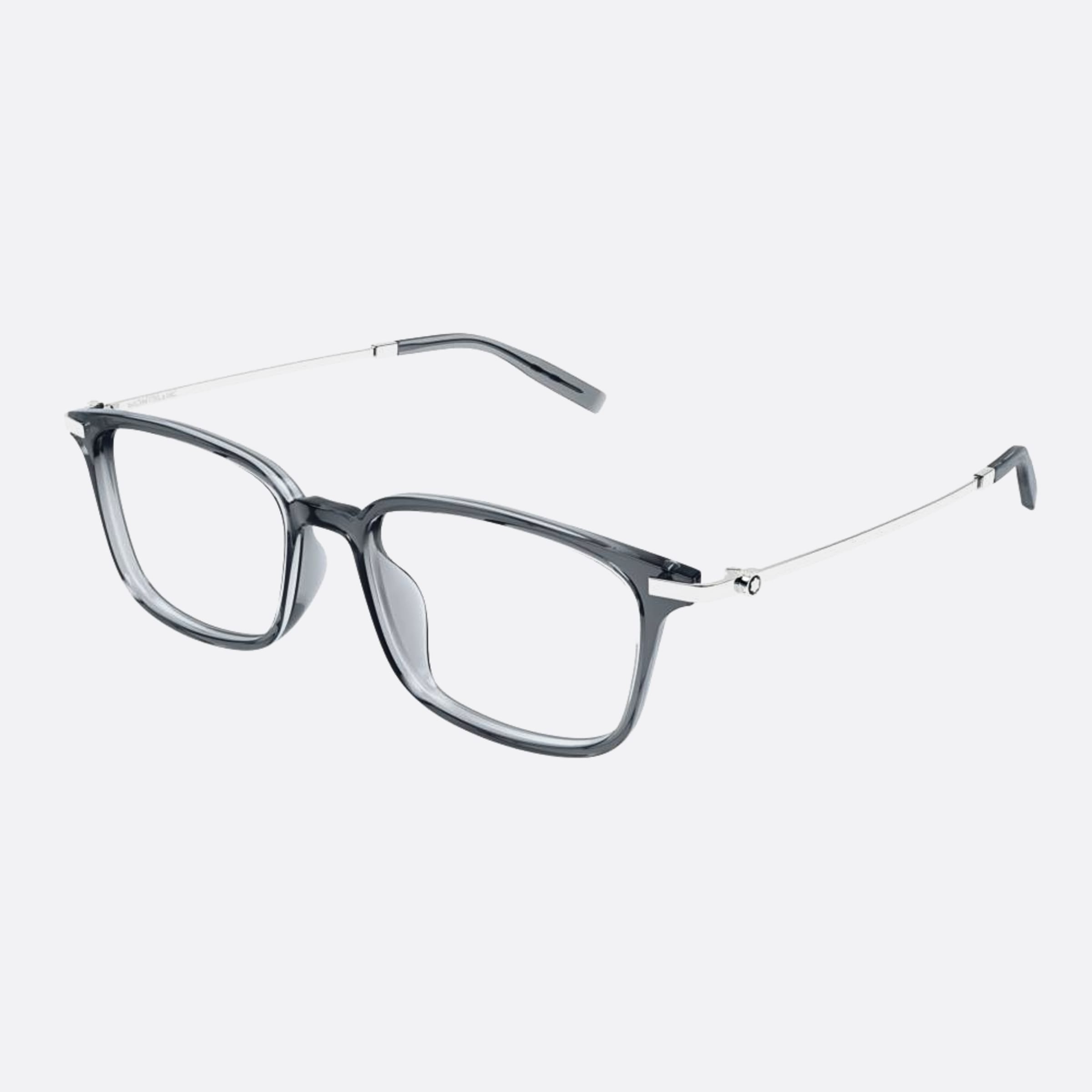 Montblanc 54mm Mb0315oa Grey Squared Men Eyeglasses - Side View