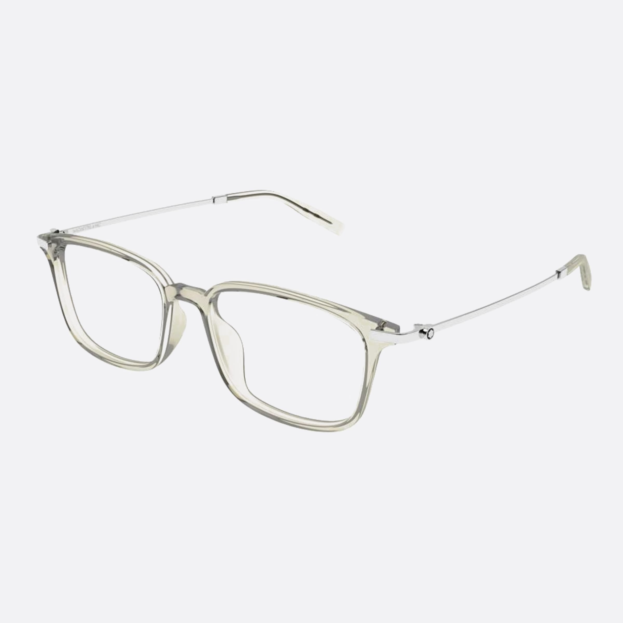 Montblanc 56mm Mb0315oa Brown Squared Men Eyeglasses - Side View