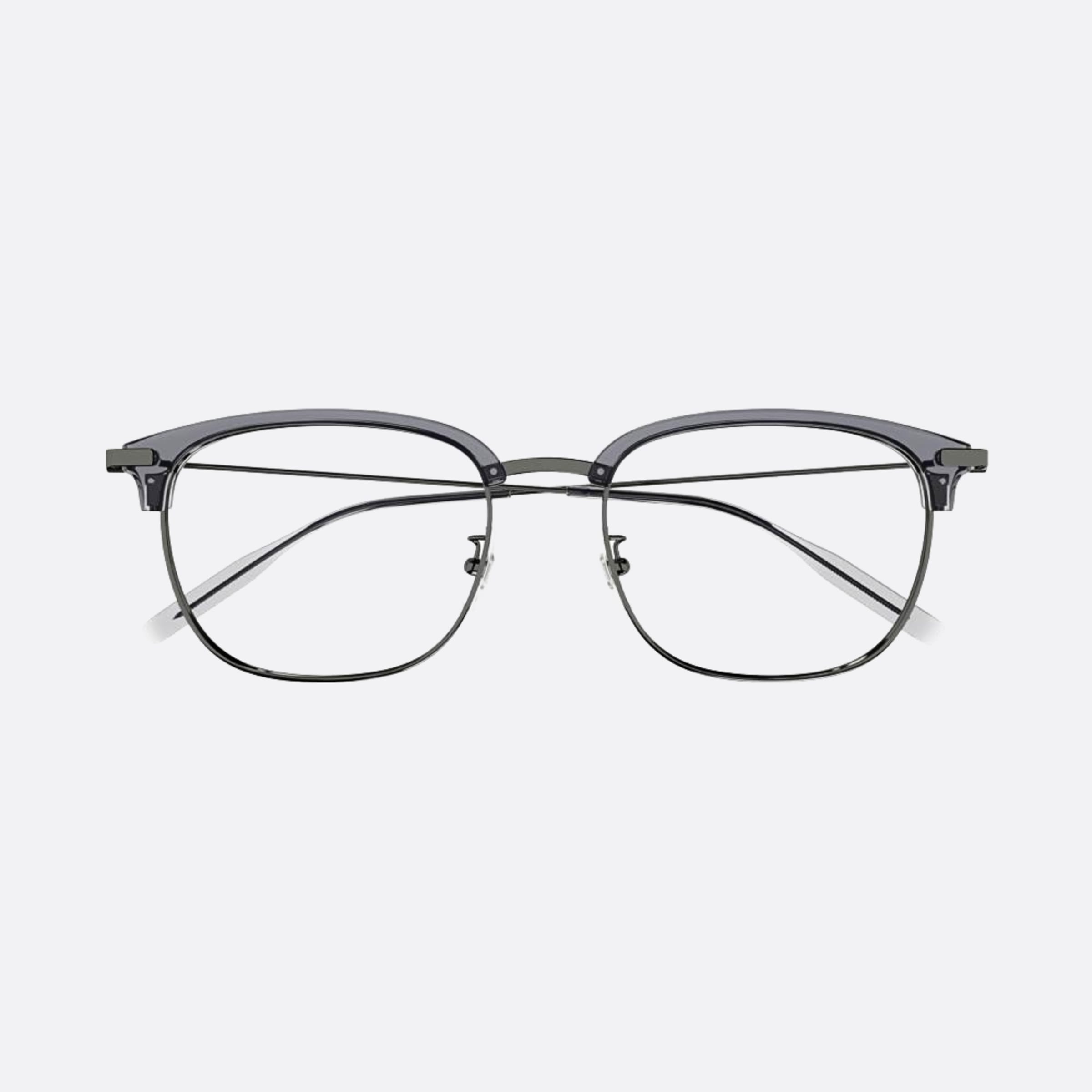 Montblanc 55mm Mb0316oa Grey Squared Men Eyeglasses - Main View