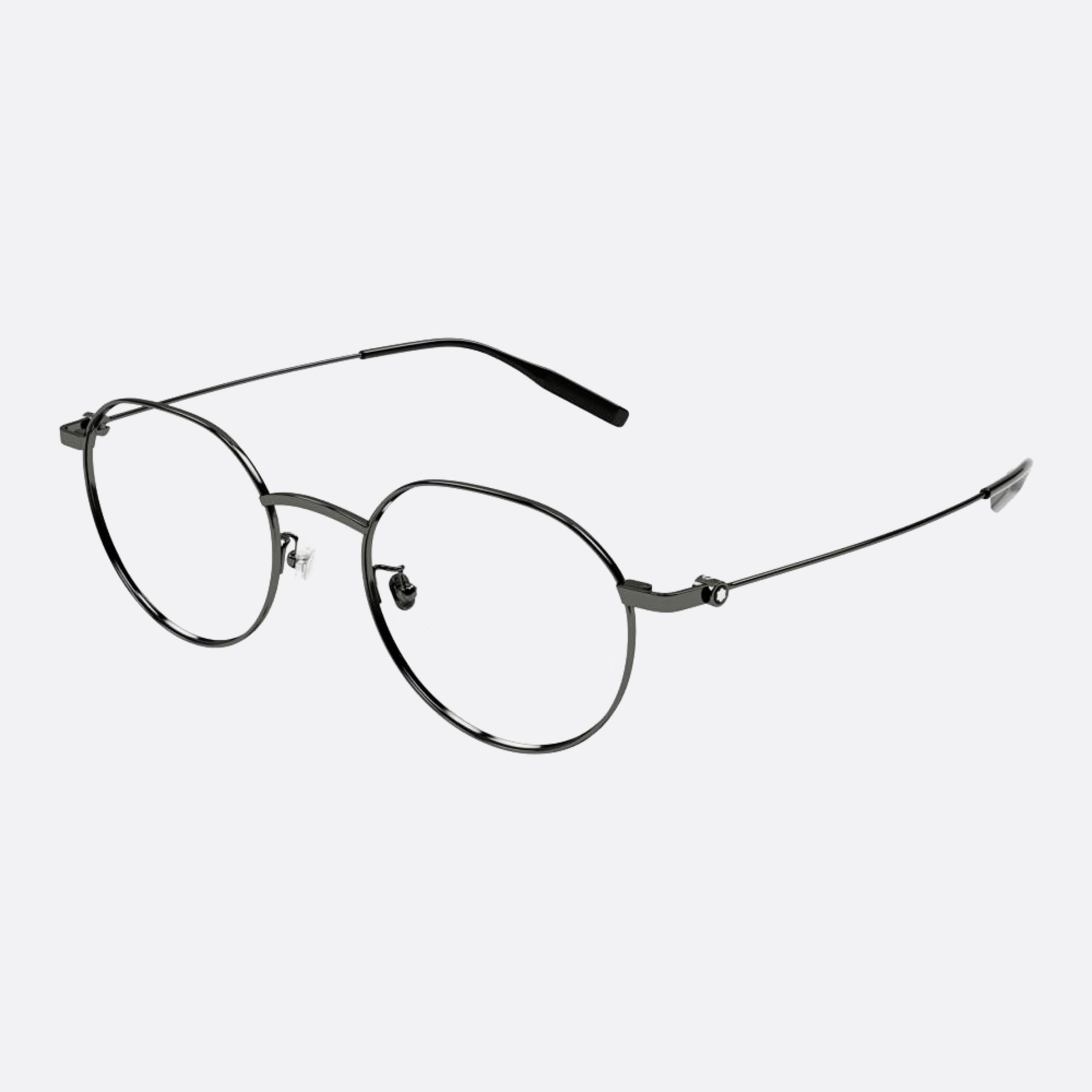 Montblanc 50mm Mb0317oa Black Round Men Eyeglasses - Side View