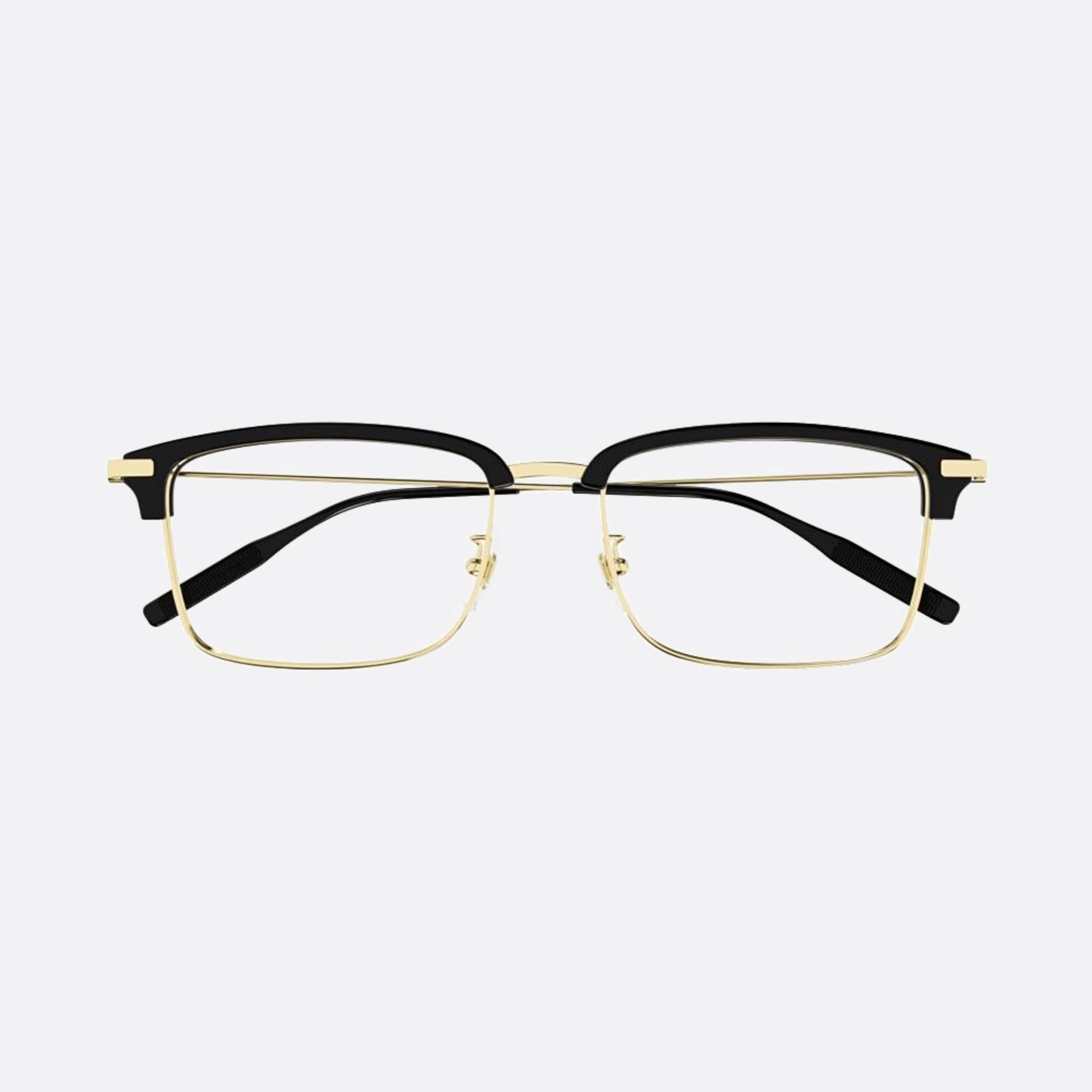 Montblanc 55mm Mb0318oa Gold Round Men Eyeglasses - Main View