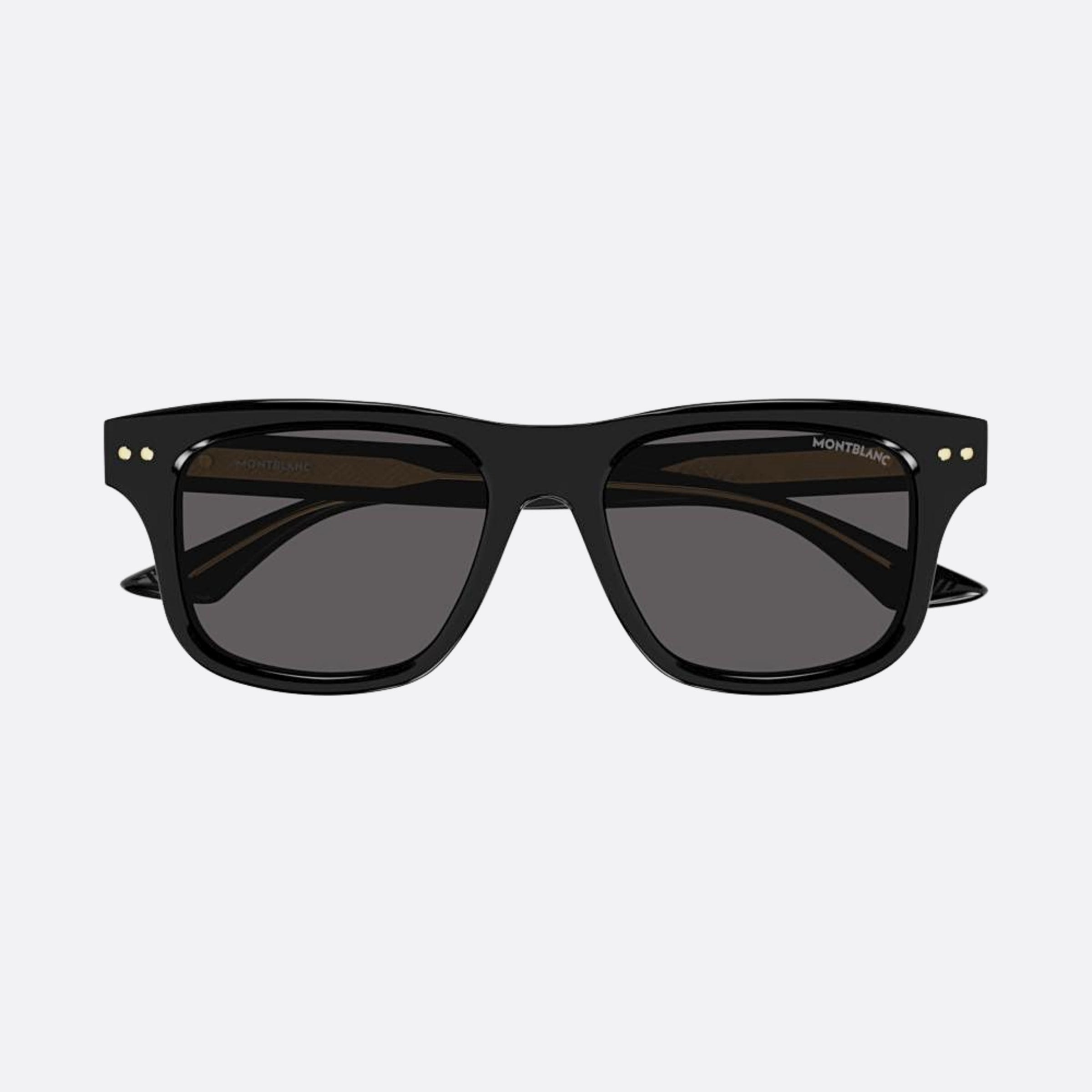 Montblanc 55mm Black Squared Man Sunglasses - Main View