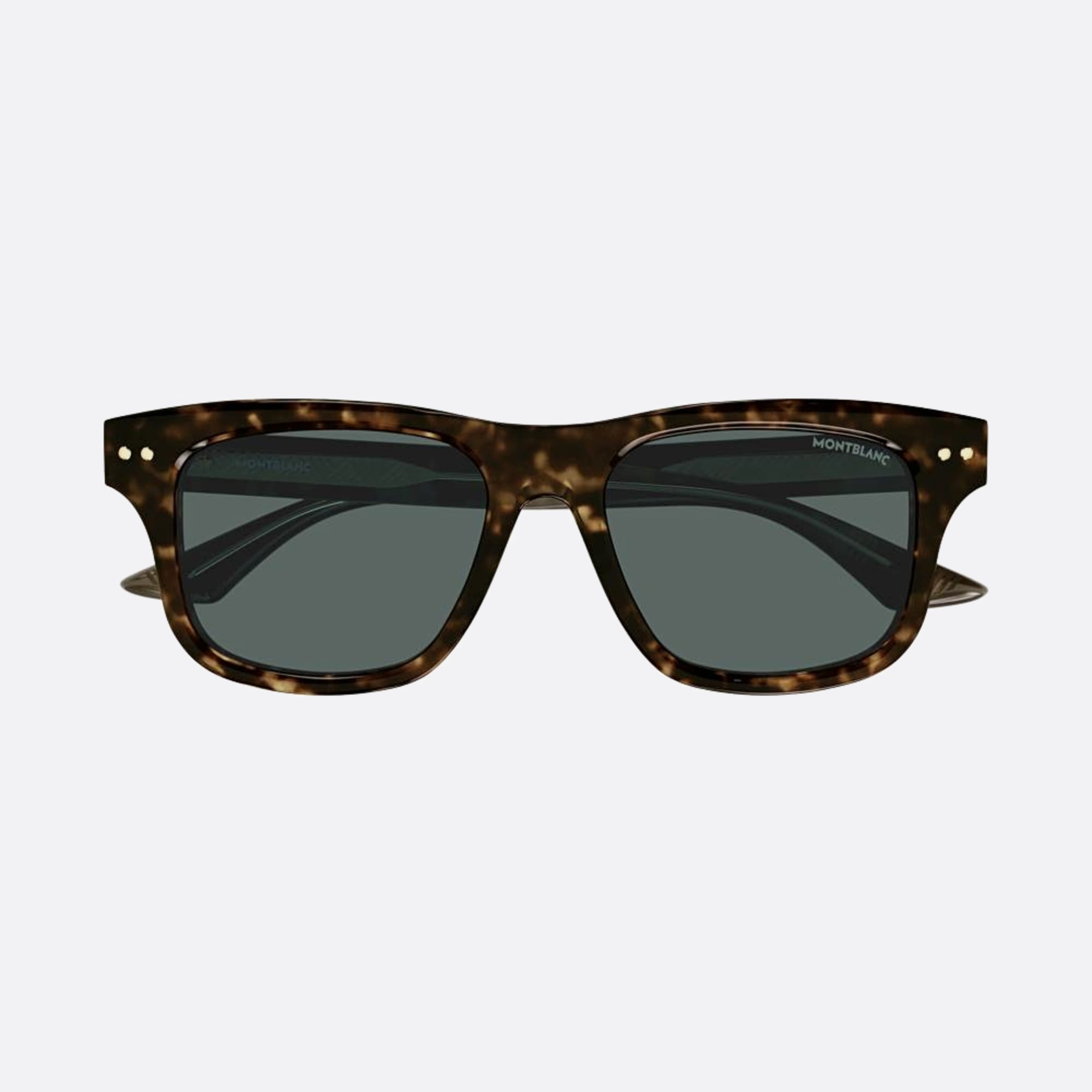 Montblanc 55mm Havana Squared Man Sunglasses - Main View