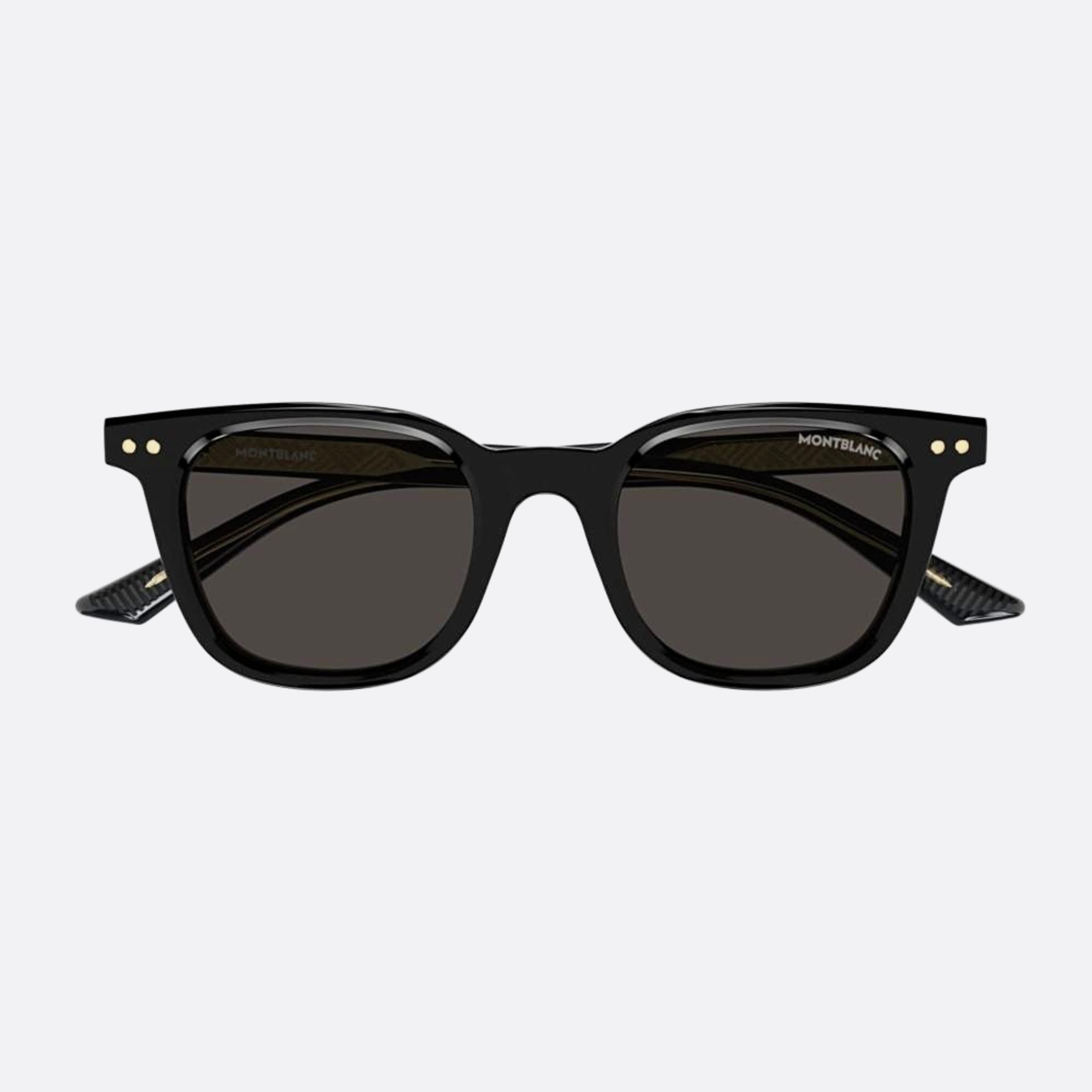 Montblanc 49mm Black Round Man Sunglasses - Main View