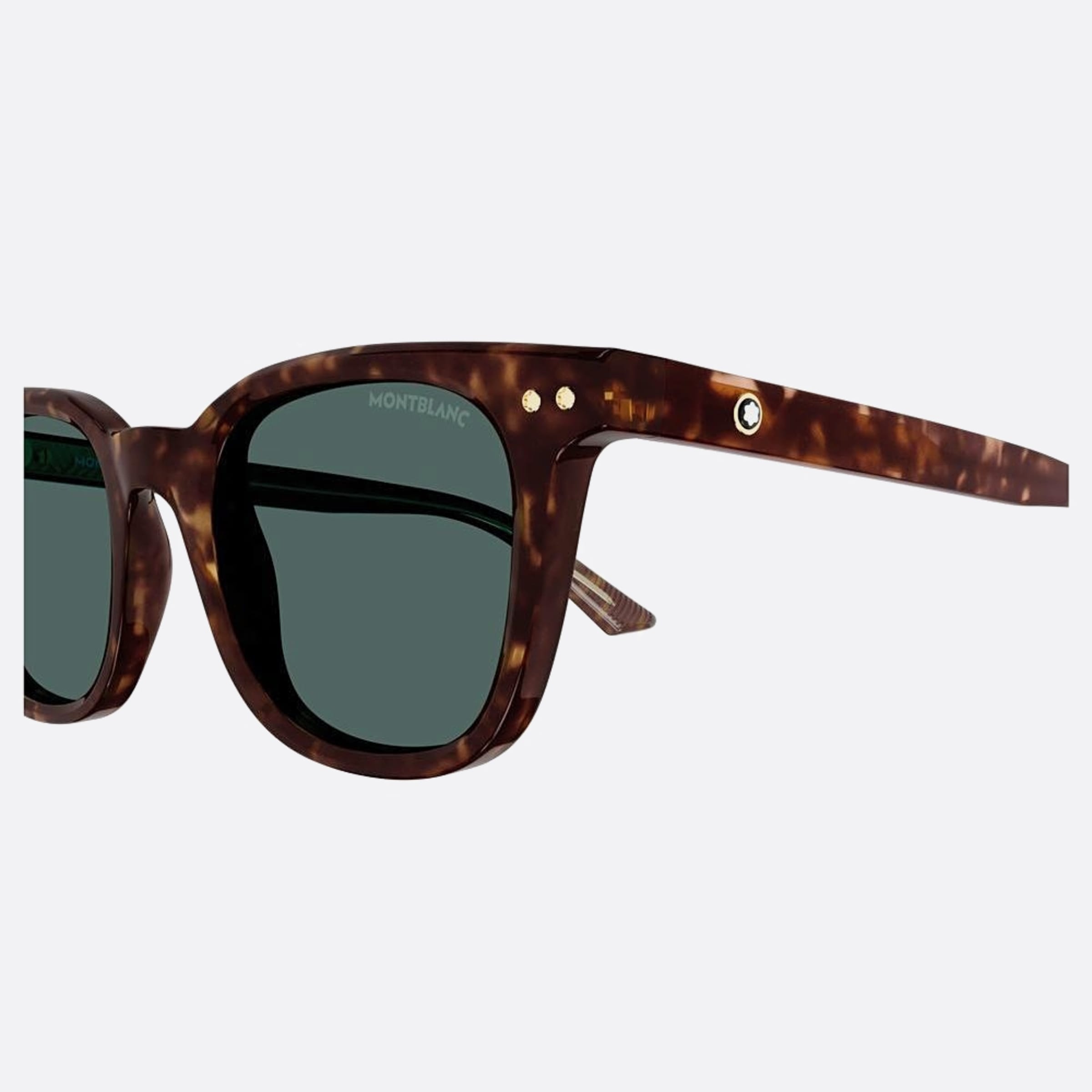 Montblanc 49mm Havana Round Man Sunglasses - Lifestyle Shot