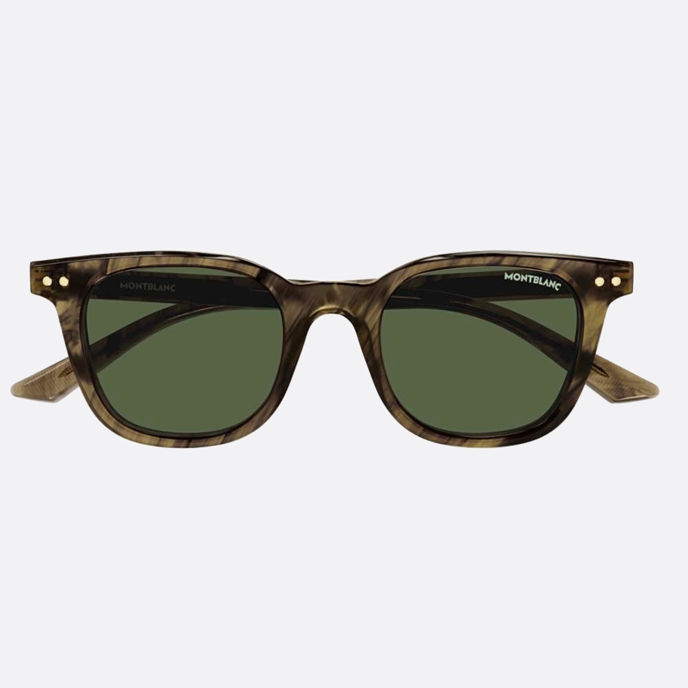 Montblanc 49mm Brown Round Man Sunglasses - Main View
