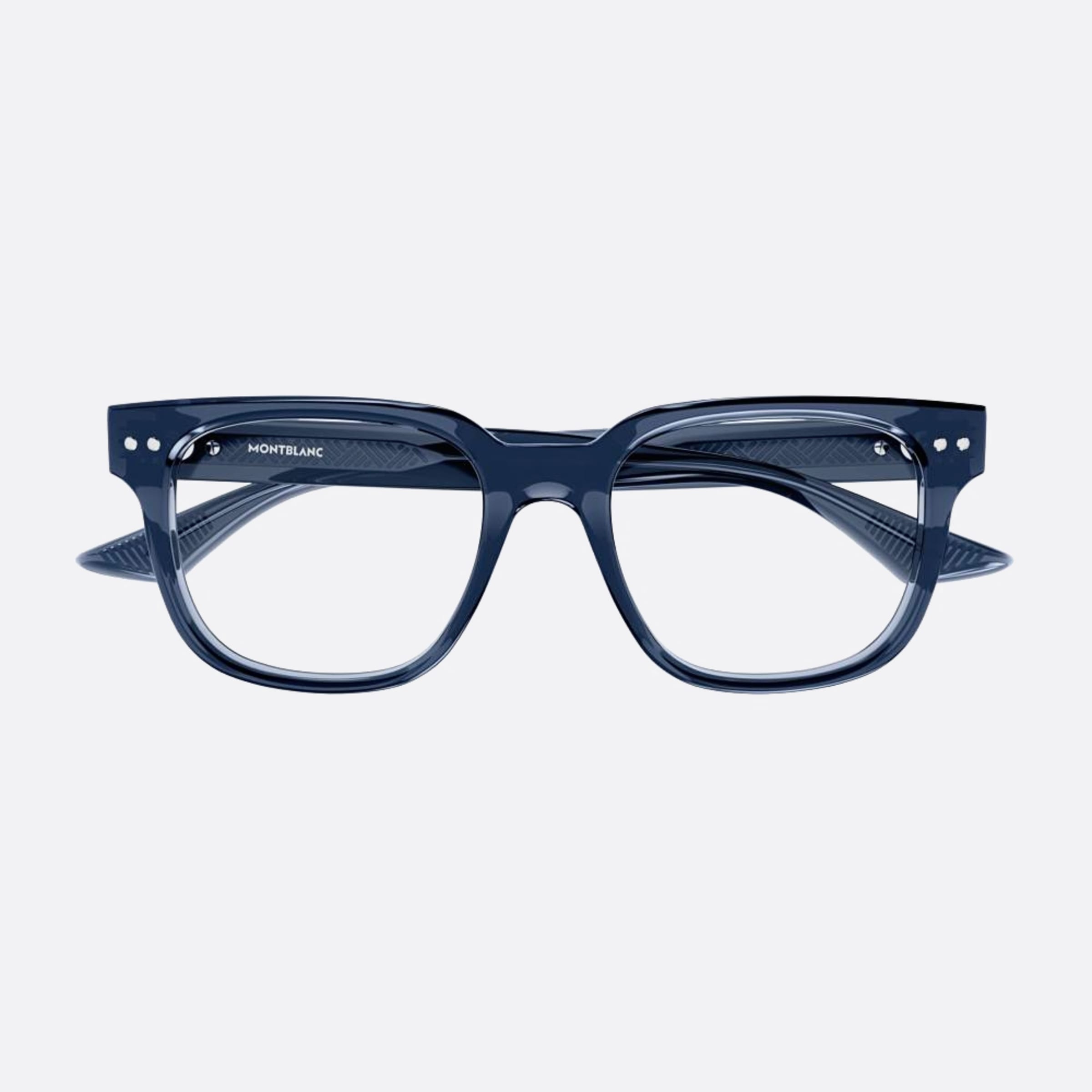 Montblanc 53mm Blue Squared Man Eyeglasses - Main View