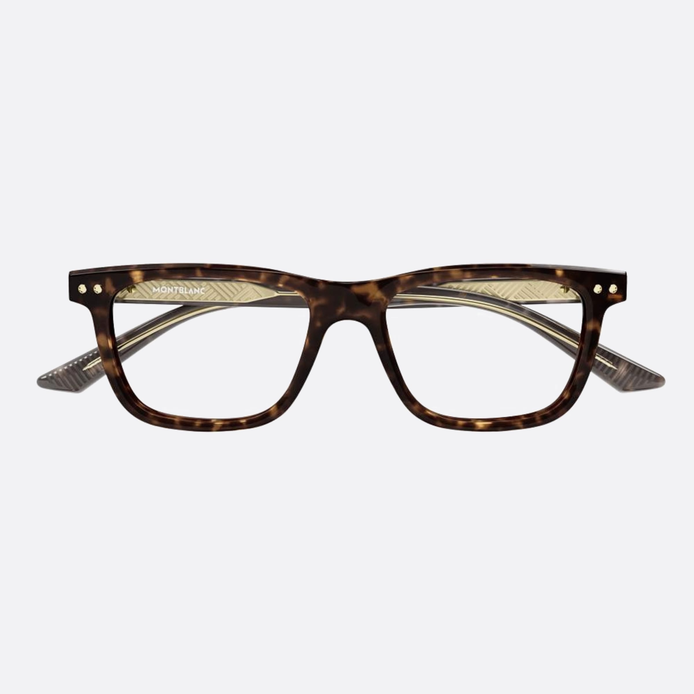 Montblanc 51mm Havana Squared Men Eyeglasses - Main View