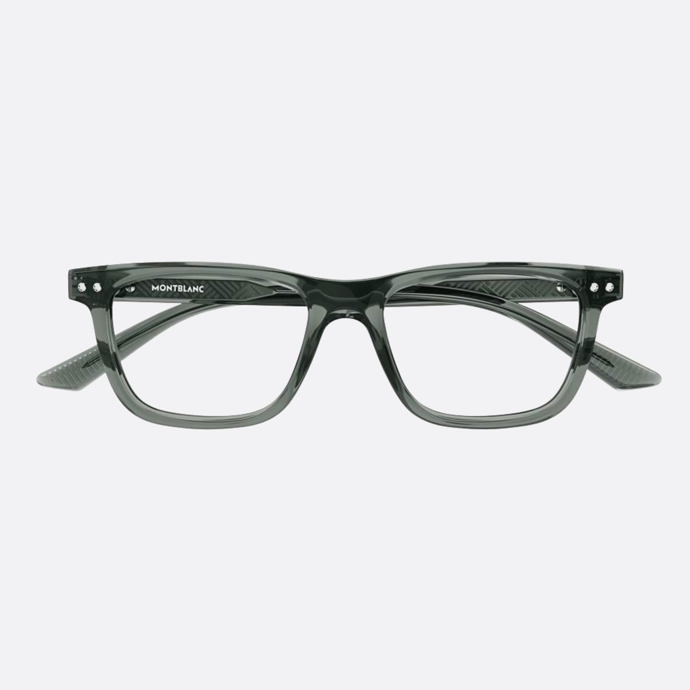 Montblanc 51mm Grey Squared Men Eyeglasses - Main View
