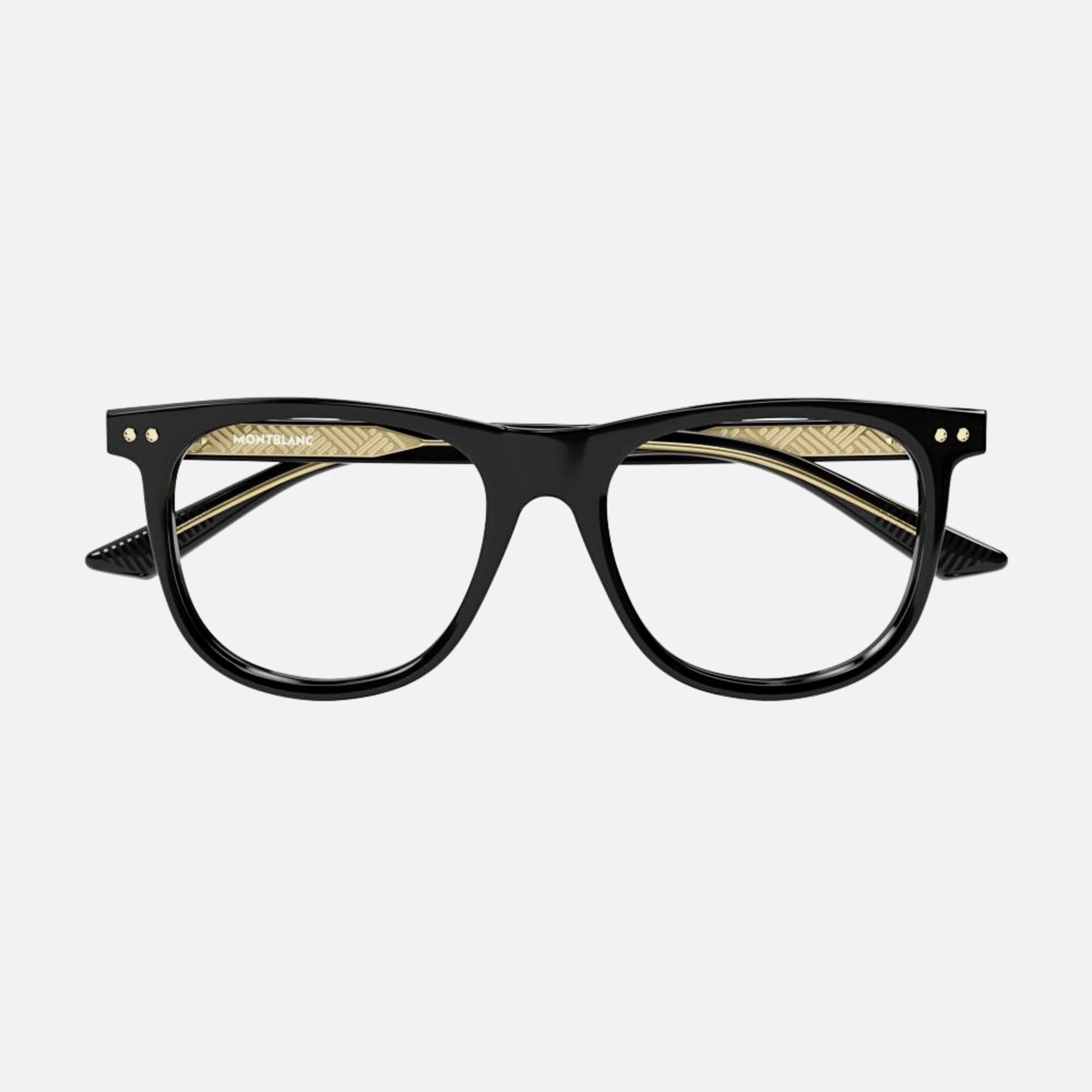 Montblanc 54mm Black Squared Man Eyeglasses - Main View