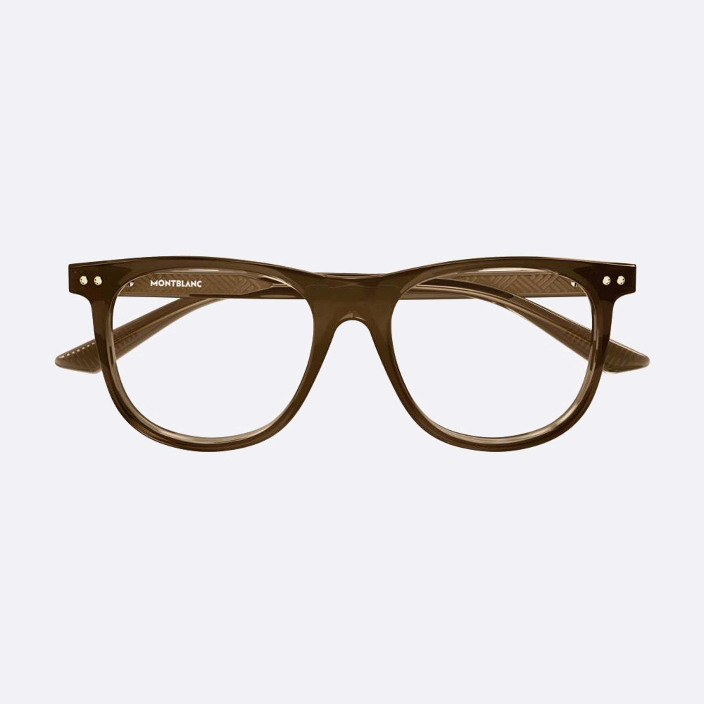 Montblanc 54mm Brown Squared Man Eyeglasses - Main View
