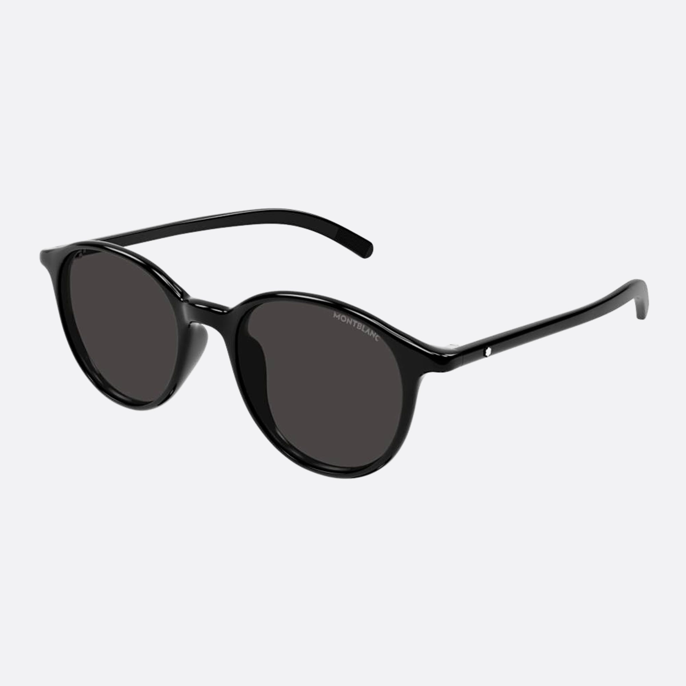 Montblanc 54mm Mb0326sa Black Round Men Sunglasses - Side View