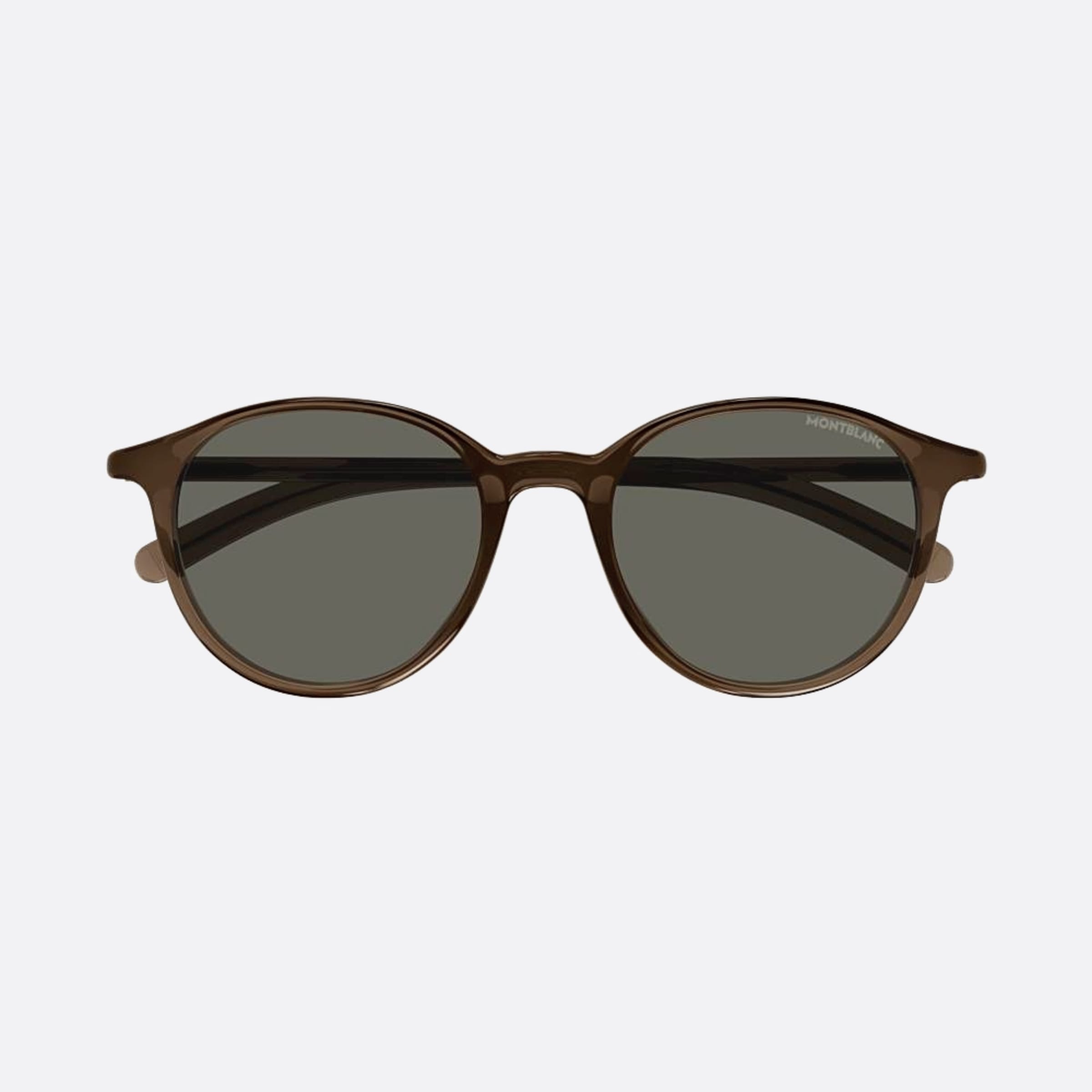 Montblanc 54mm Mb0326sa Brown Round Men Sunglasses - Main View