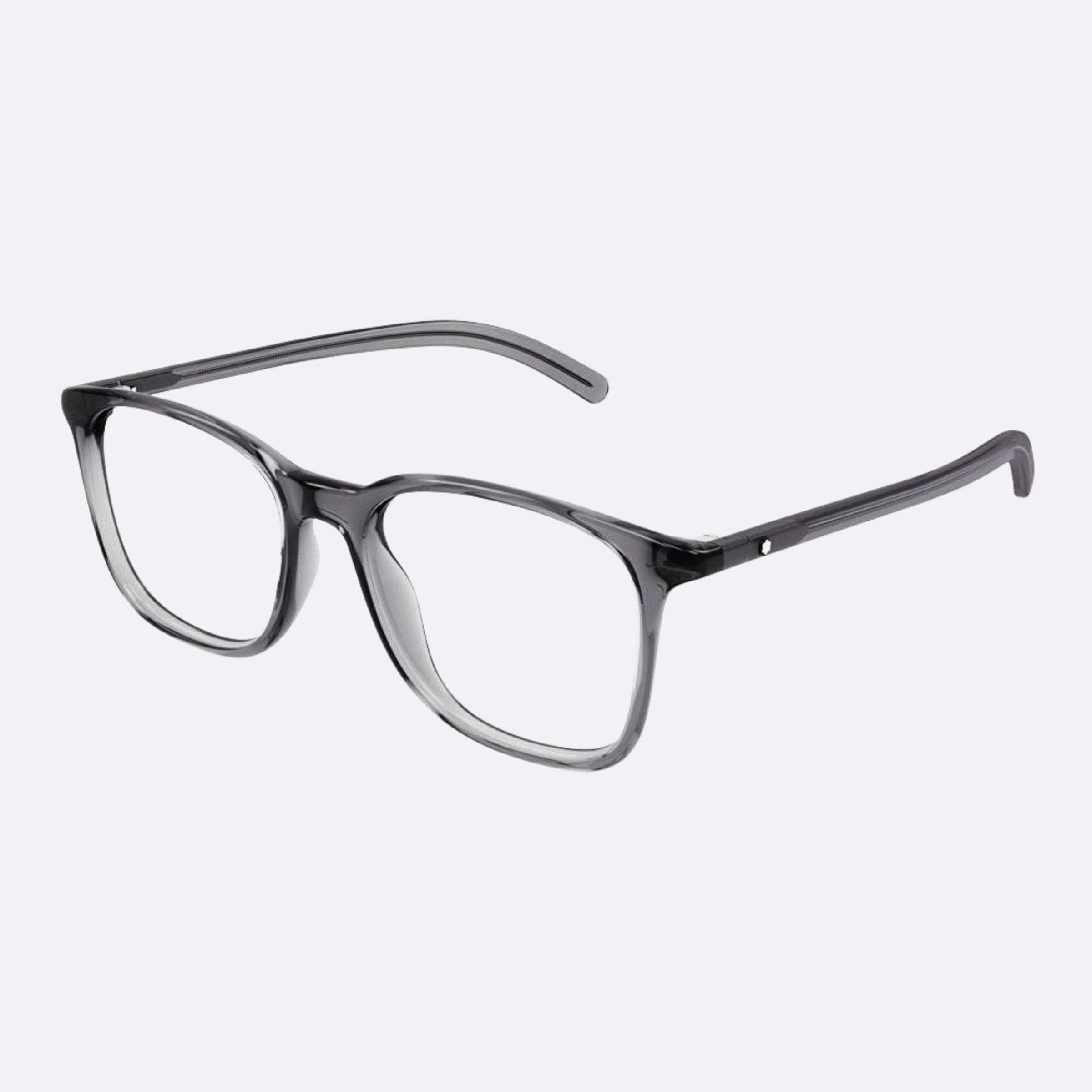 Montblanc 54mm Grey Squared Man Eyeglasses - Side View