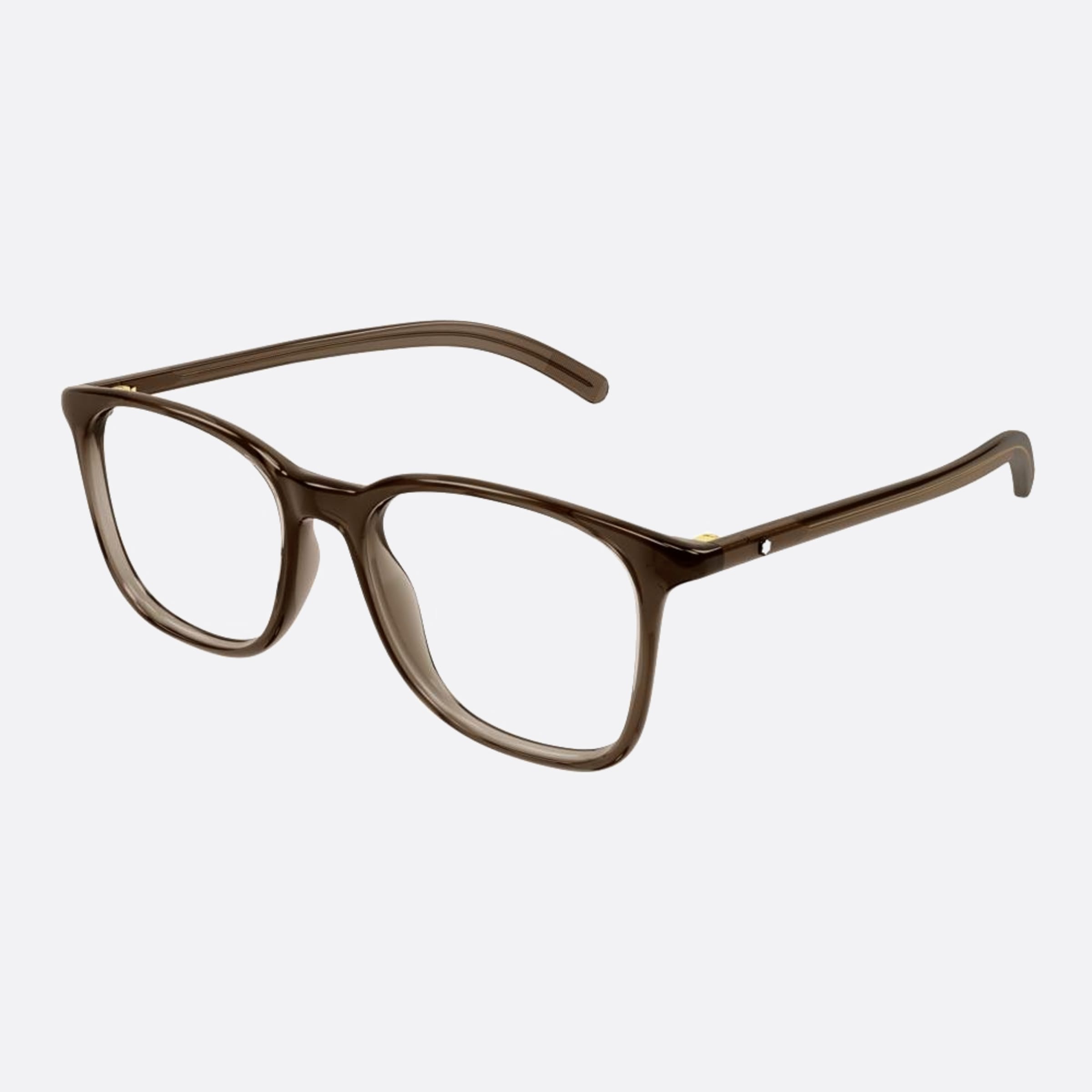 Montblanc 54mm Brown Squared Man Eyeglasses - Side View
