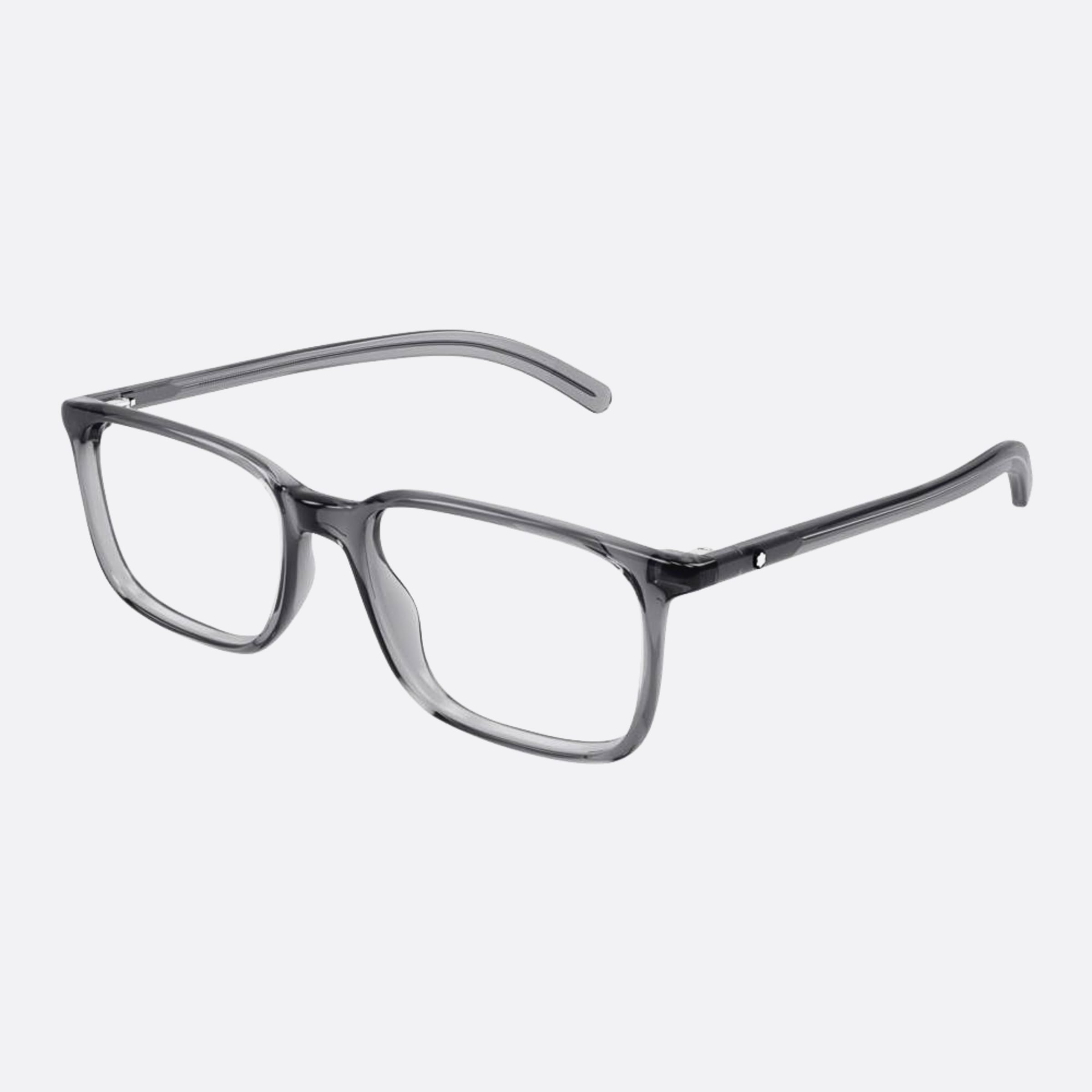 Montblanc 54mm Grey Squared Man Eyeglasses - Side View
