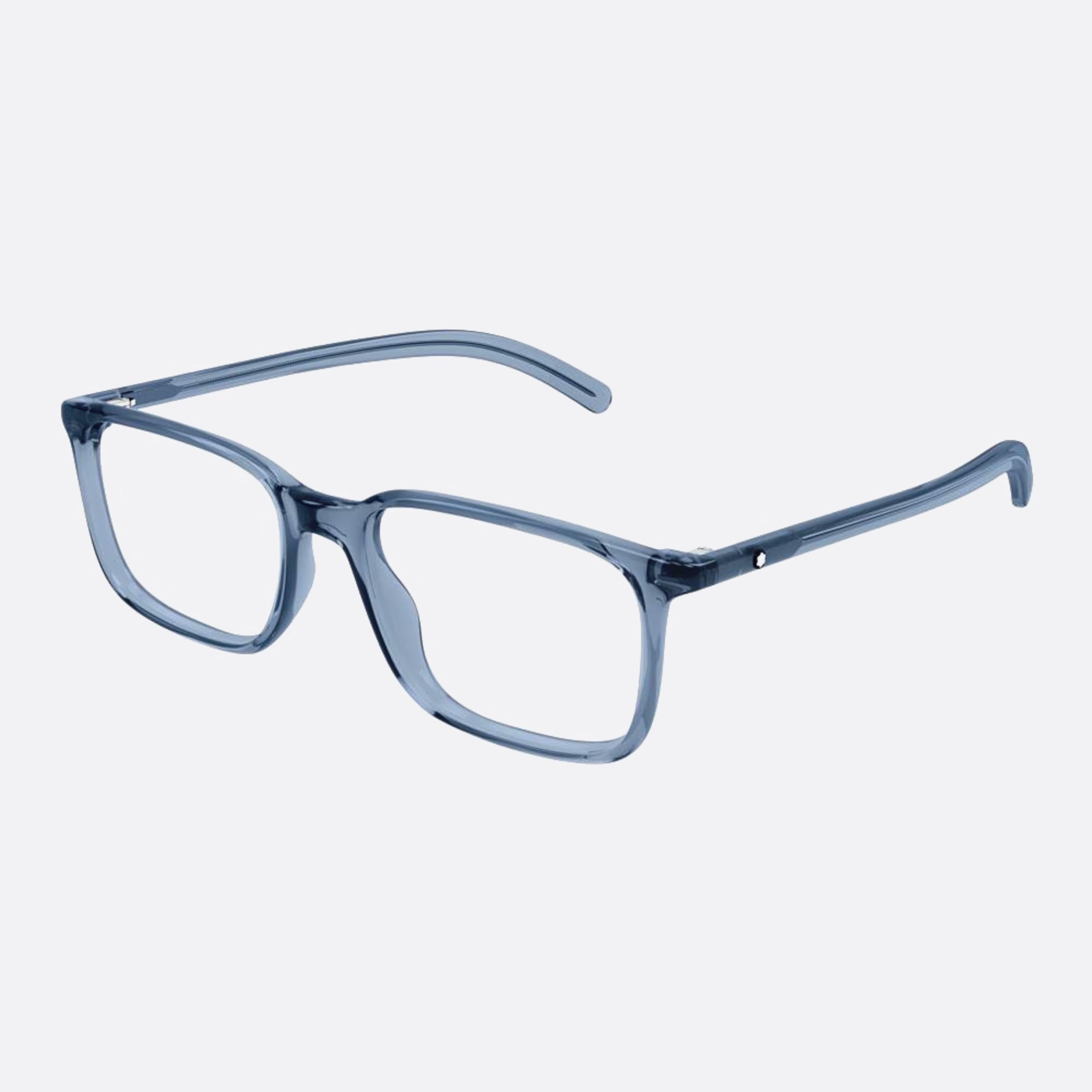 Montblanc 54mm Blue Squared Man Eyeglasses - Side View