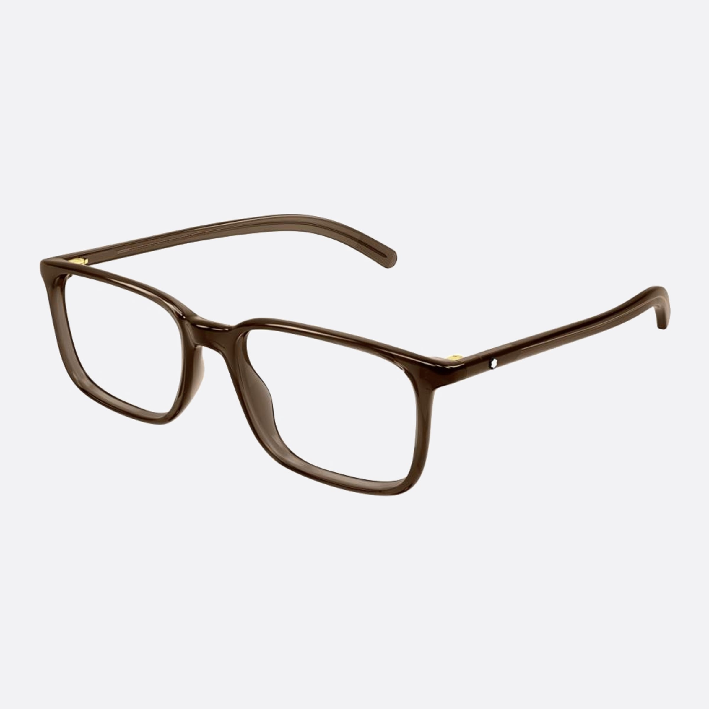 Montblanc 54mm Brown Squared Man Eyeglasses - Side View