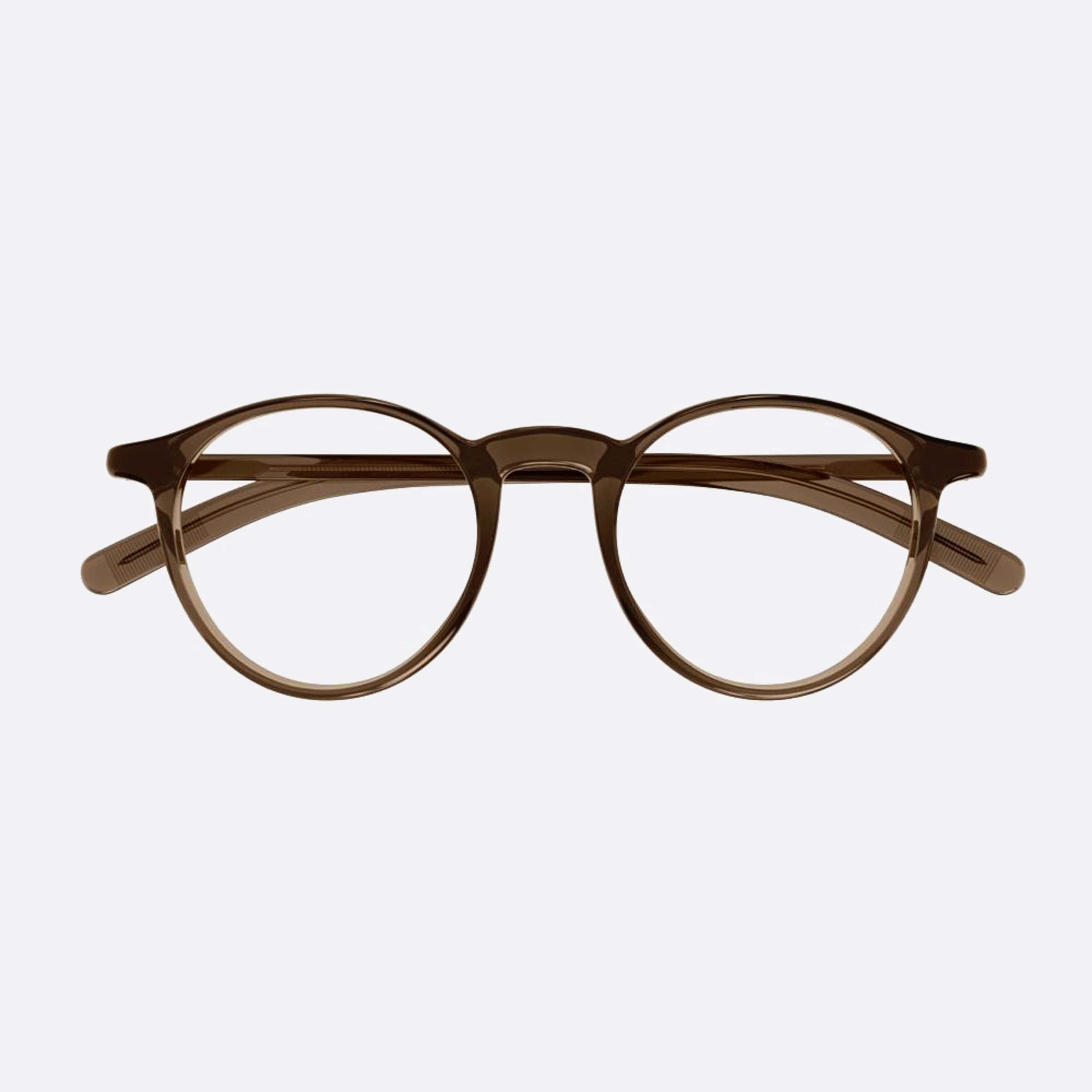 Montblanc 49mm Brown Round Man Eyeglasses - Main View