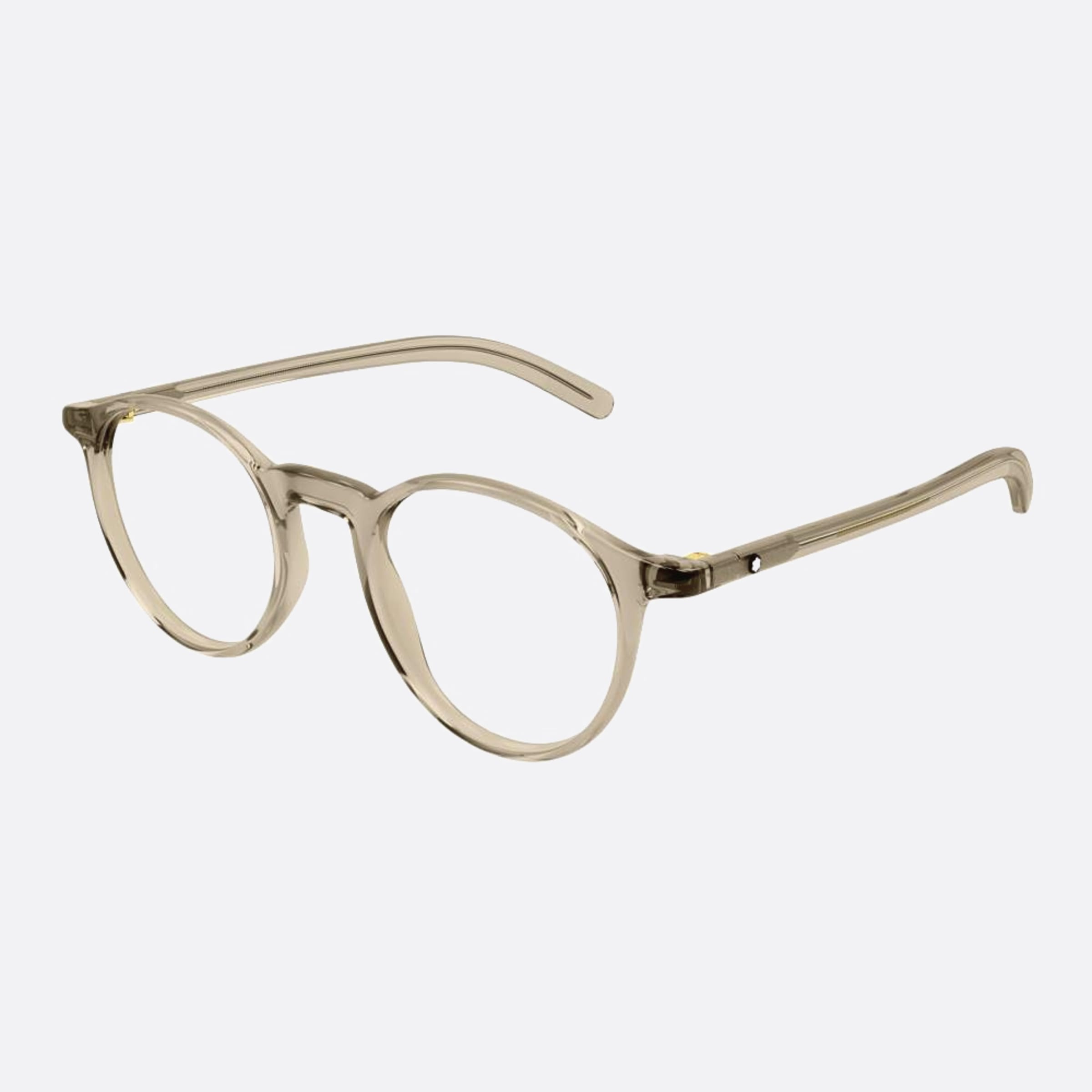 Montblanc 49mm Brown Round Man Eyeglasses - Side View
