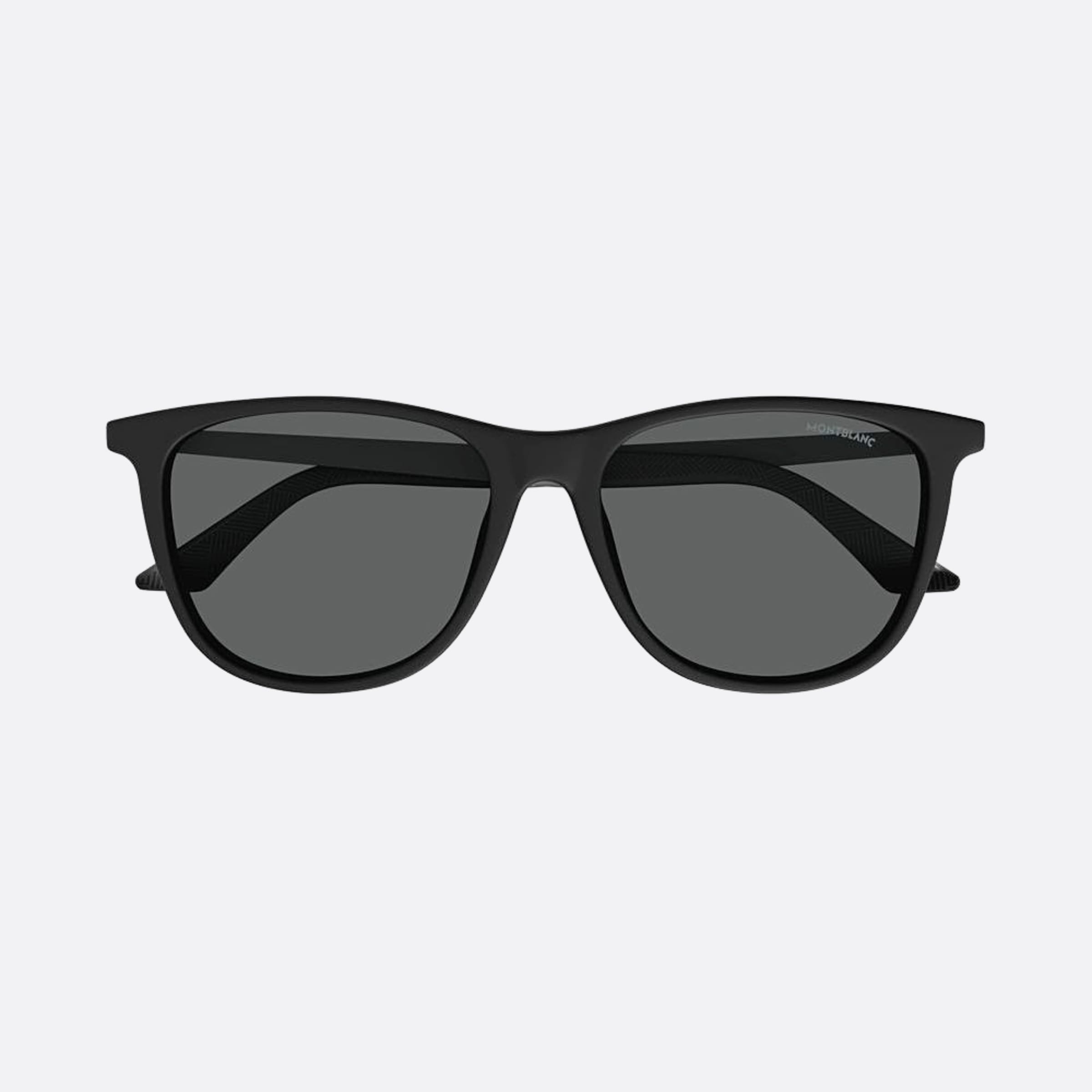 Montblanc 56mm Black Squared Man Sunglasses - Detail View