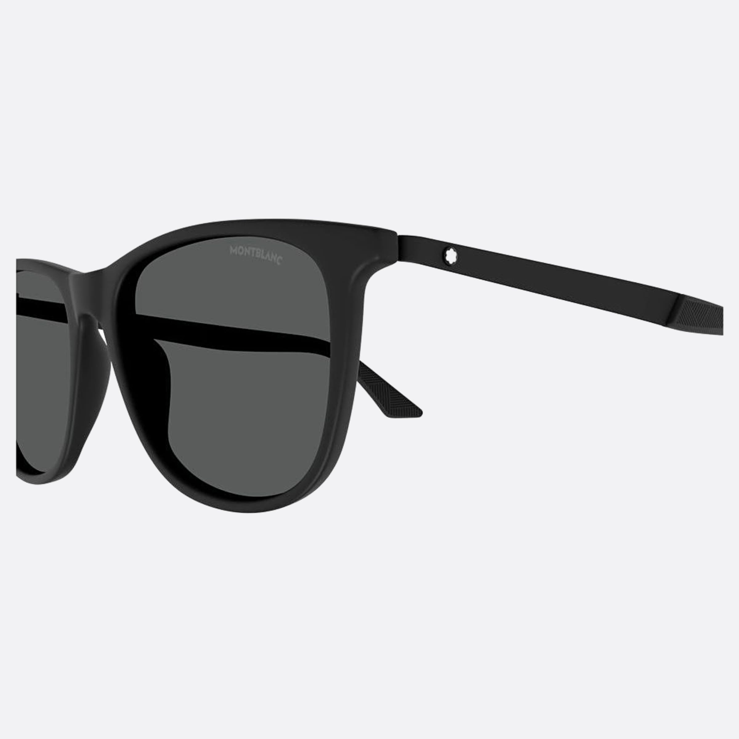 Montblanc 56mm Black Squared Man Sunglasses - Lifestyle Shot