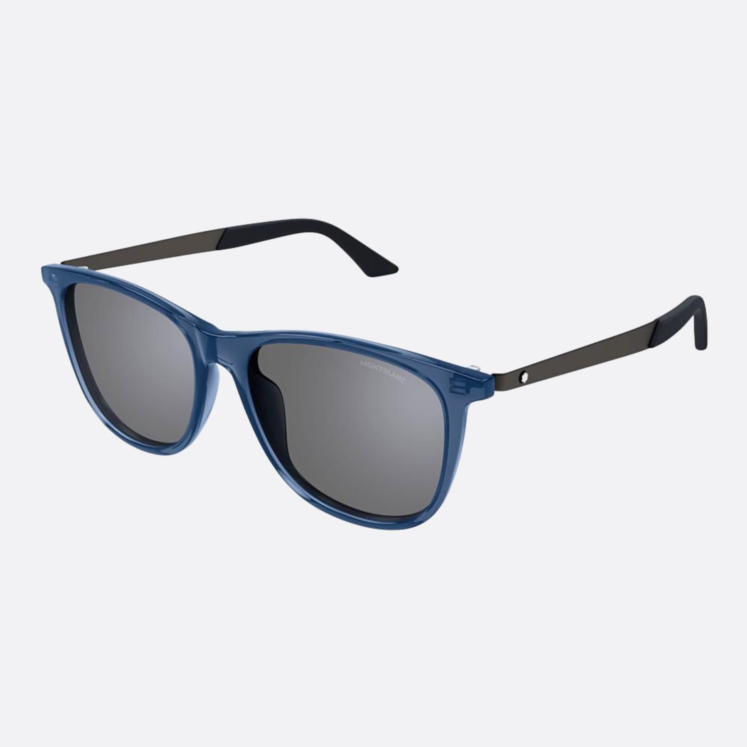 Montblanc 56mm Gbs Ruthenium Squared Man Sunglasses - Side View