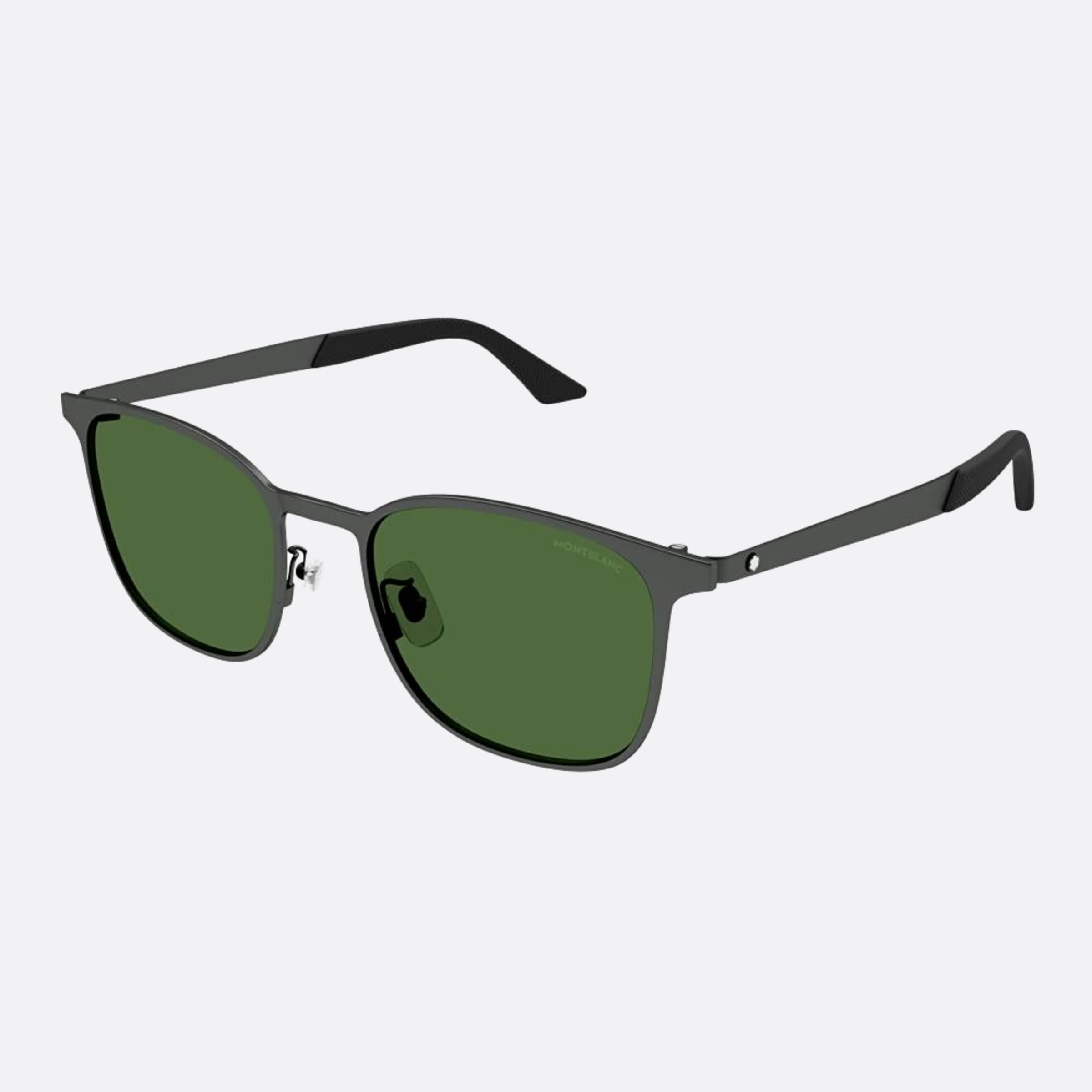 Montblanc 54mm Gug Ruthenium Squared Man Sunglasses - Side View