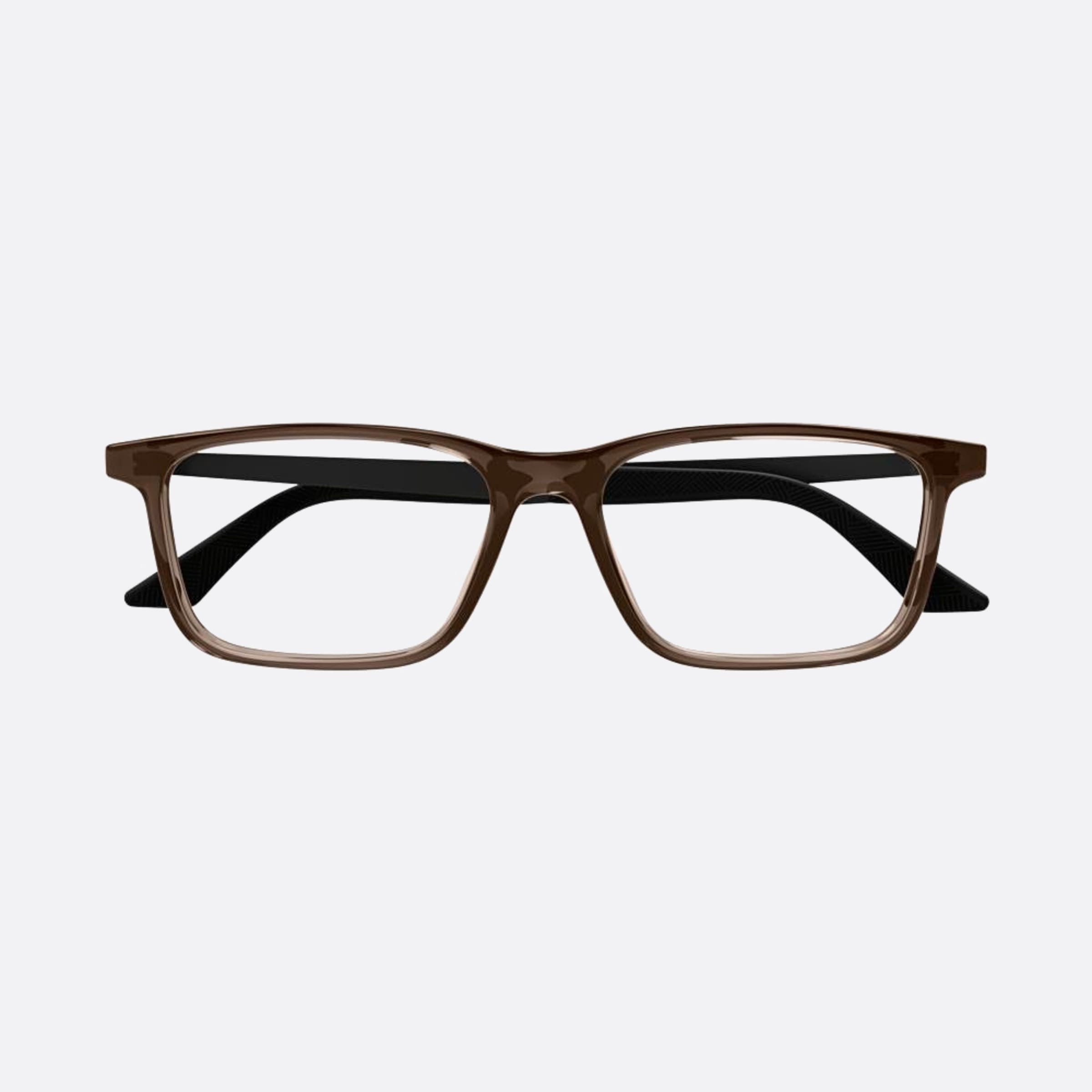 Montblanc 55mm Brown Squared Man Eyeglasses - Main View