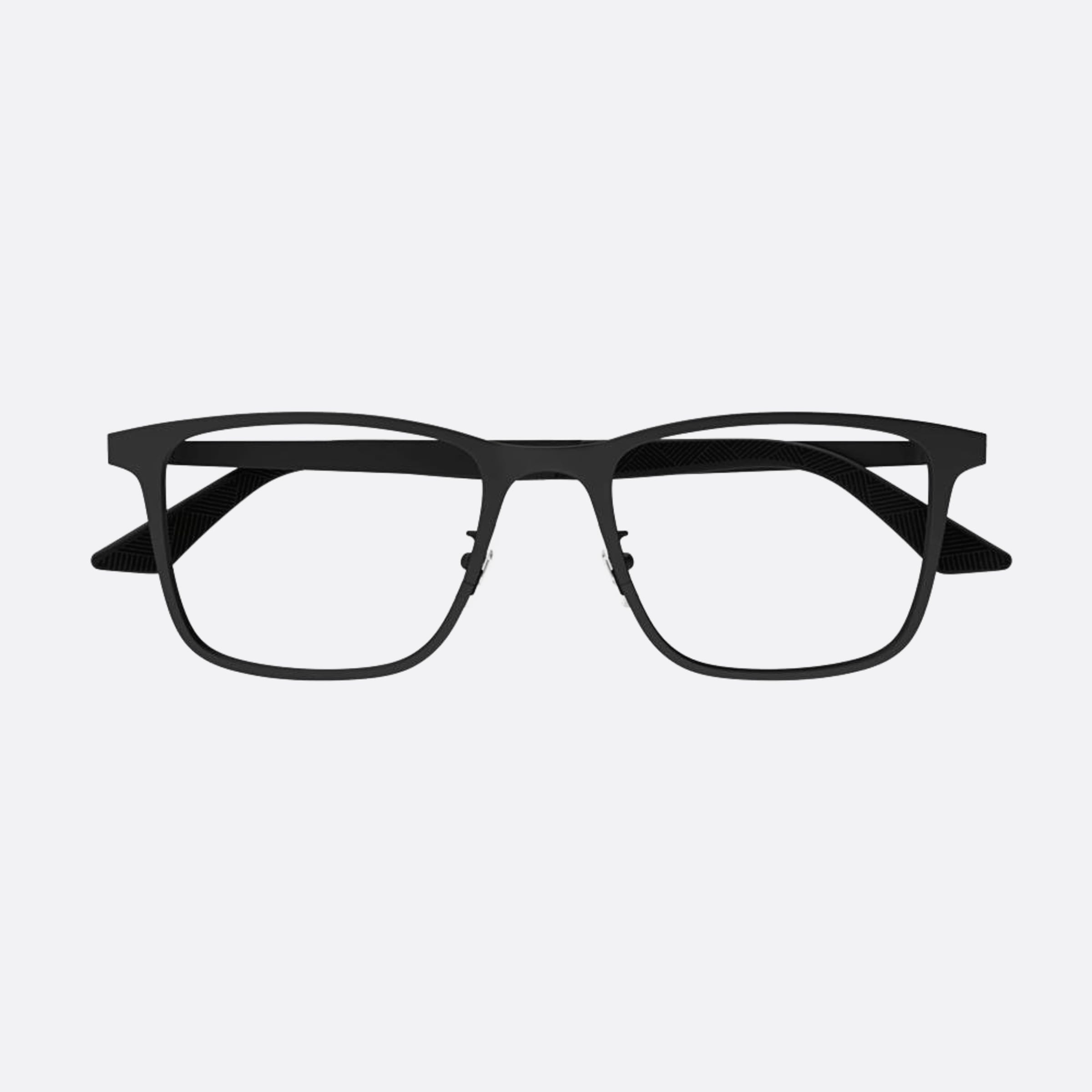 Montblanc 53mm Black Squared Man Eyeglasses - Main View