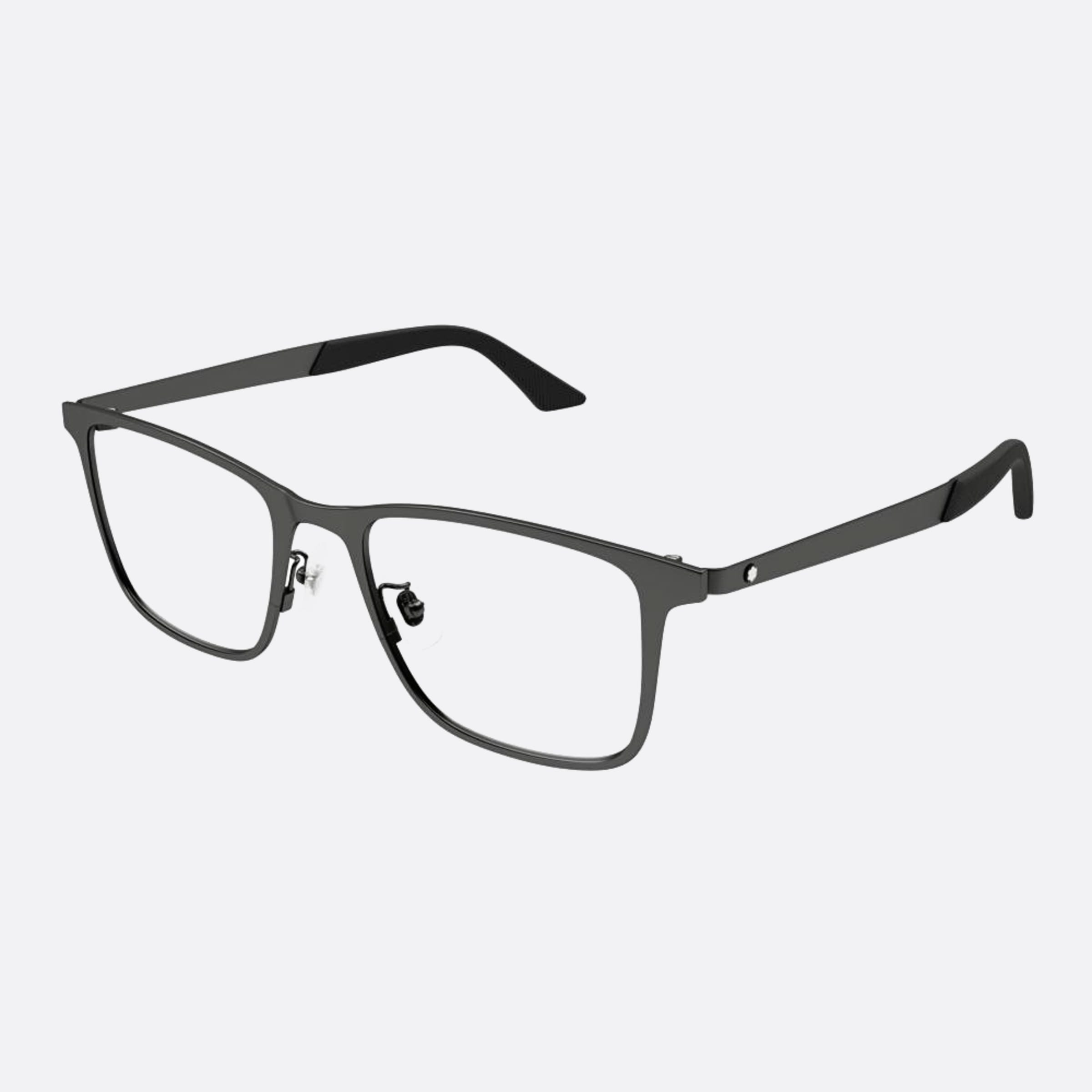 Montblanc 53mm Grey Squared Man Eyeglasses - Side View