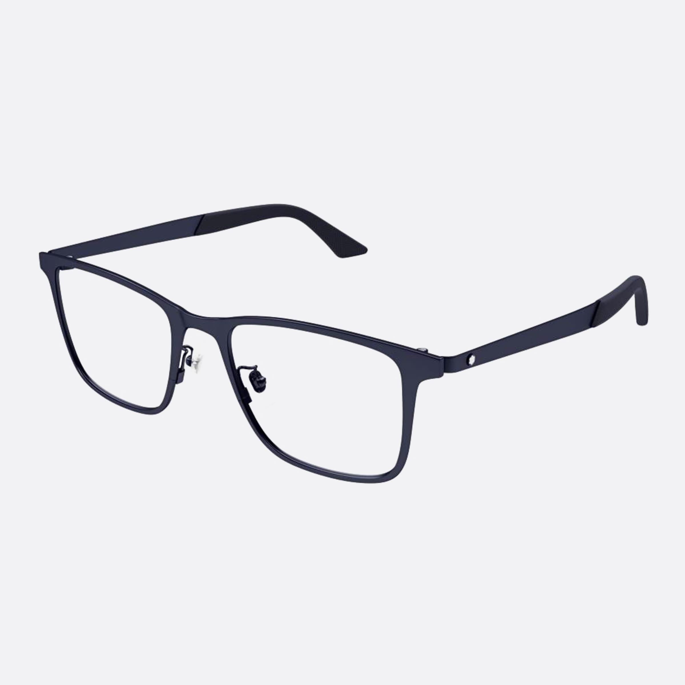 Montblanc 53mm Blue Squared Man Eyeglasses - Side View