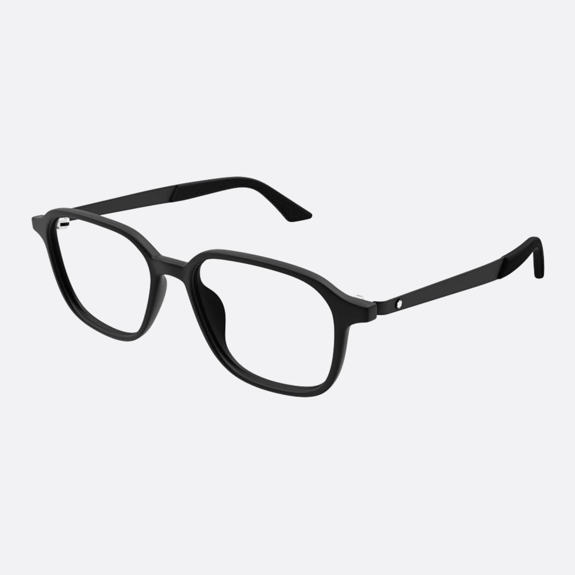 Montblanc 53mm Mb0335oa Black Round Men Eyeglasses - Side View