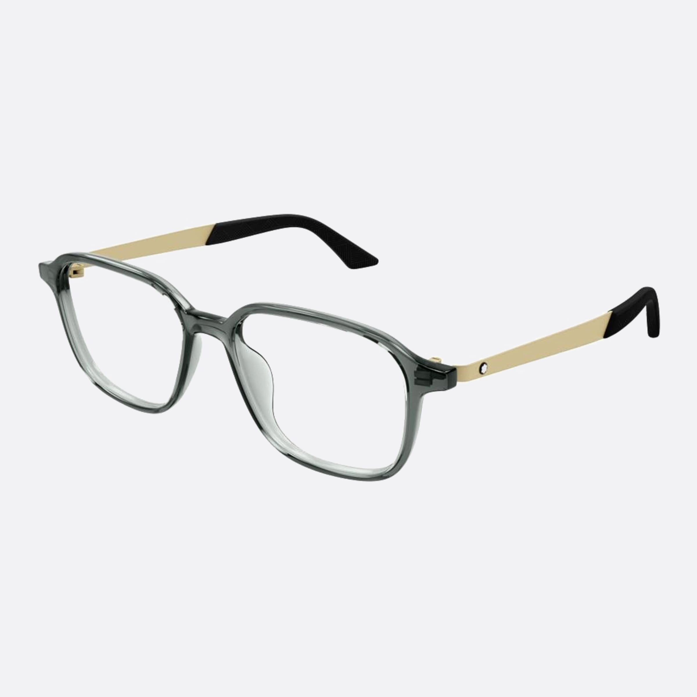 Montblanc 53mm Mb0335oa Grey Round Men Eyeglasses - Side View