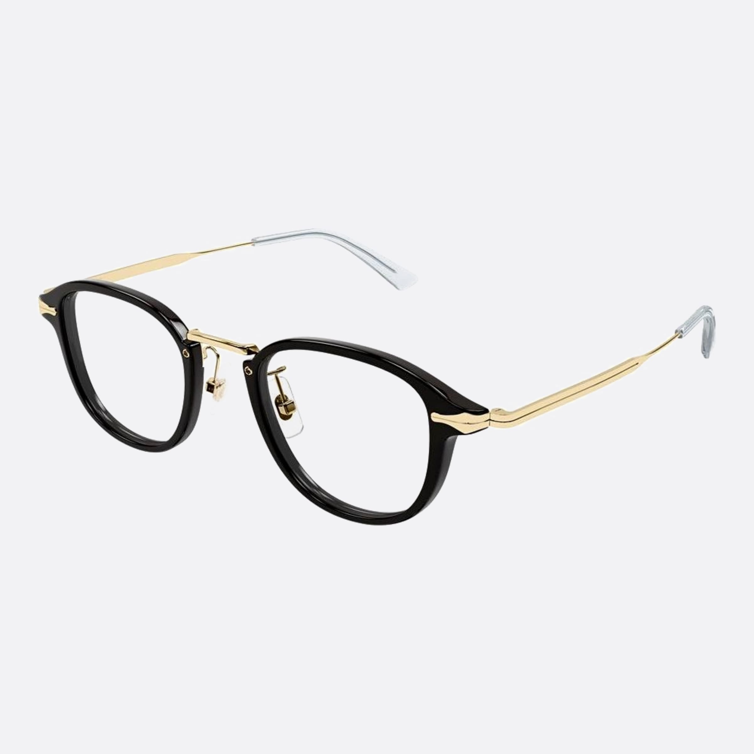 Montblanc 48mm Black Round Man Eyeglasses - Side View
