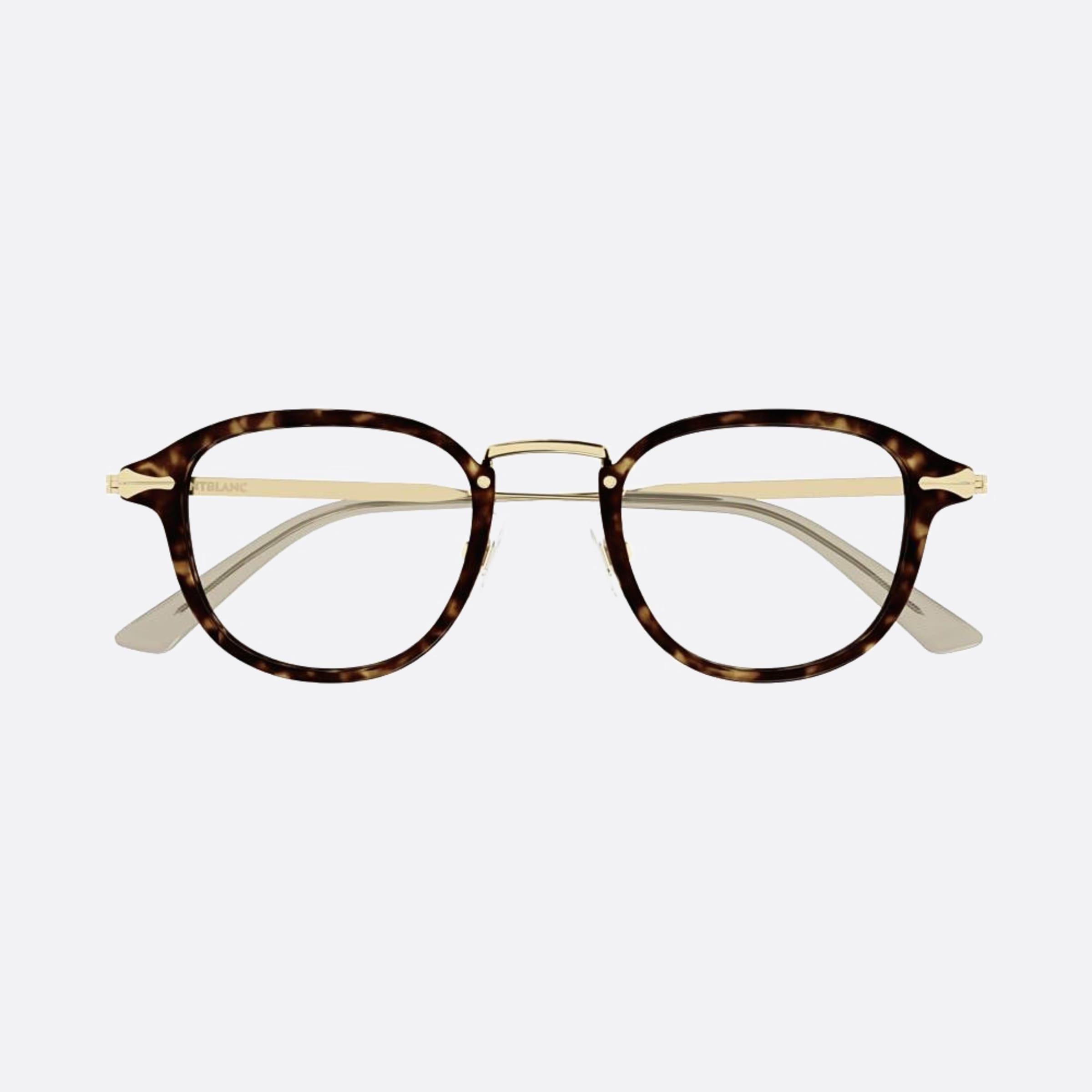 Montblanc 48mm Havana Round Man Eyeglasses - Main View